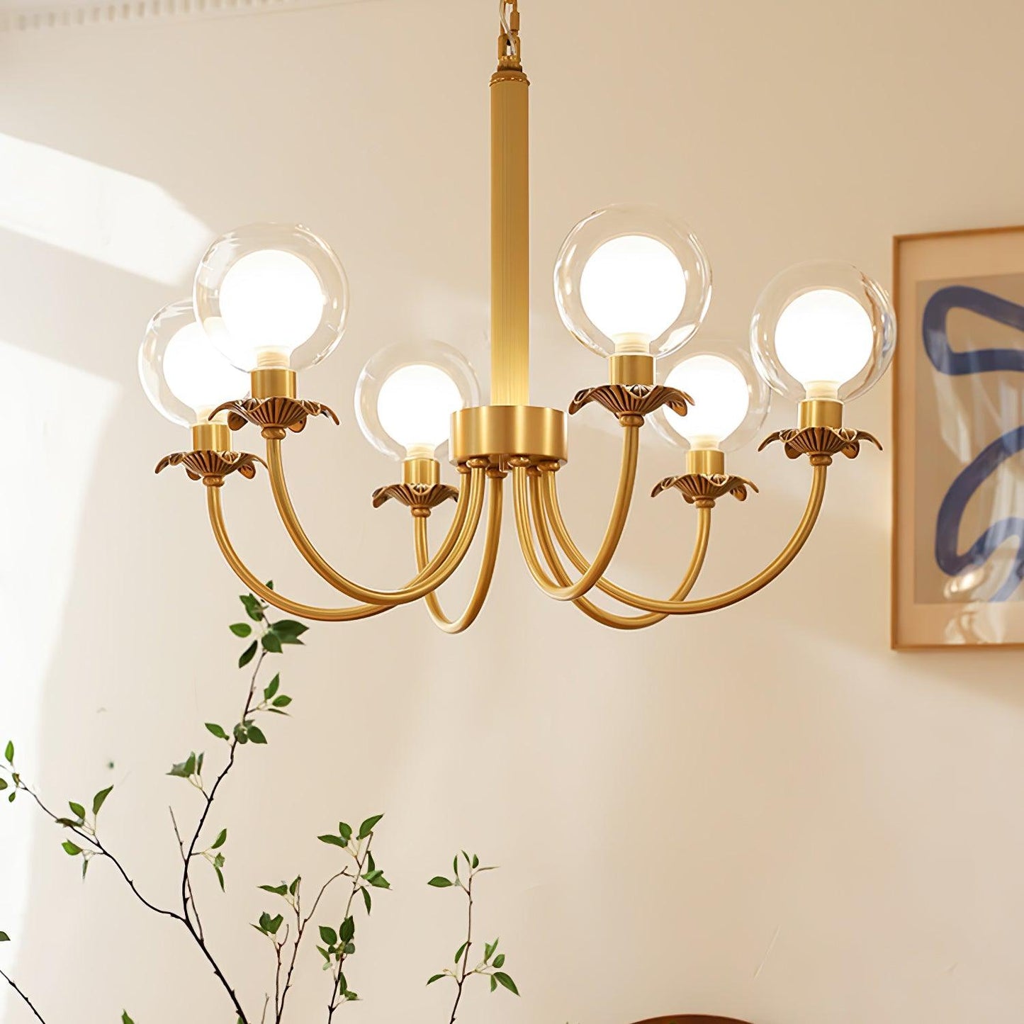 Aureate Radiance Glass Chandelier - YIOSI