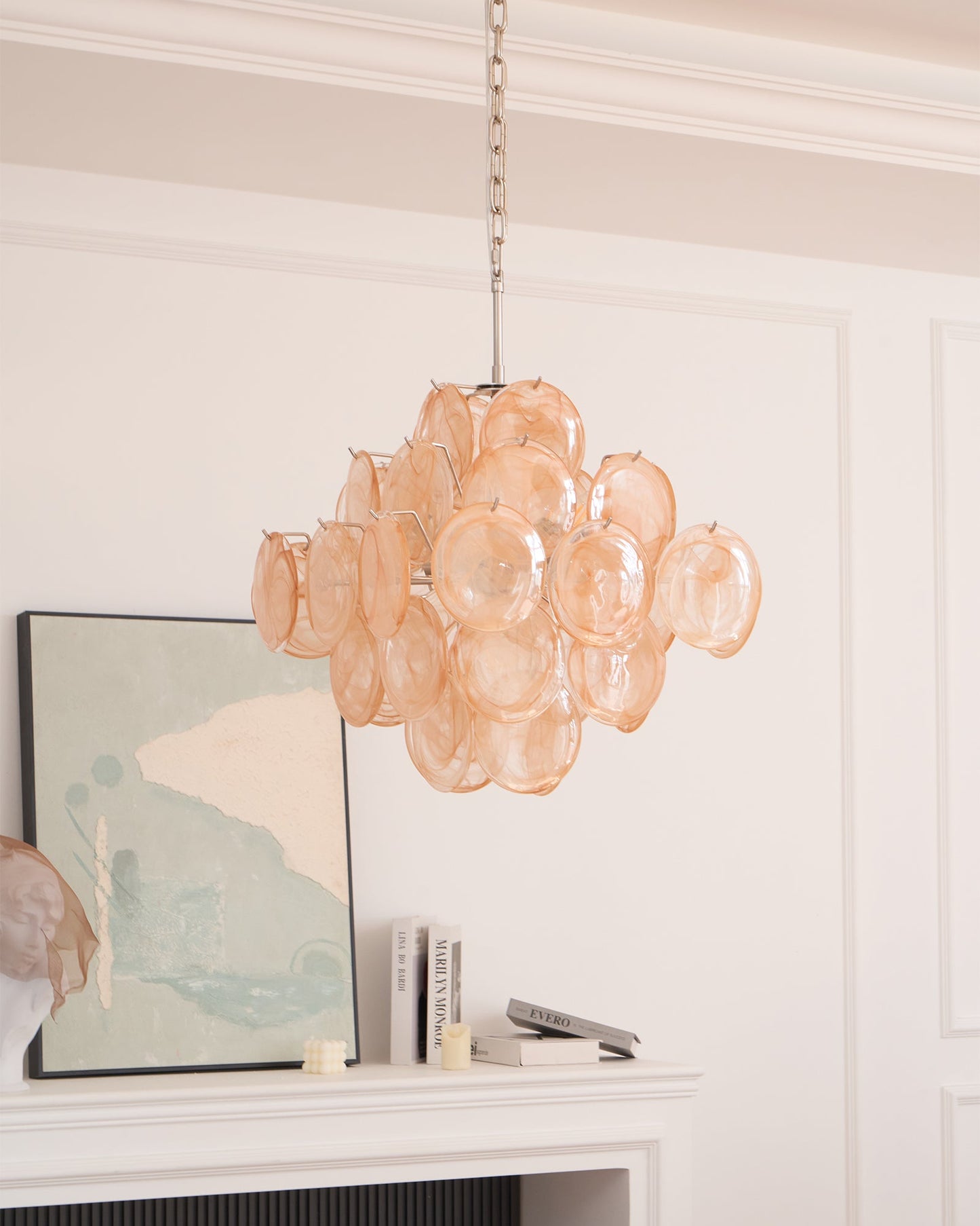 Aurelia Apricot Murano Glass Chandelier - YIOSI