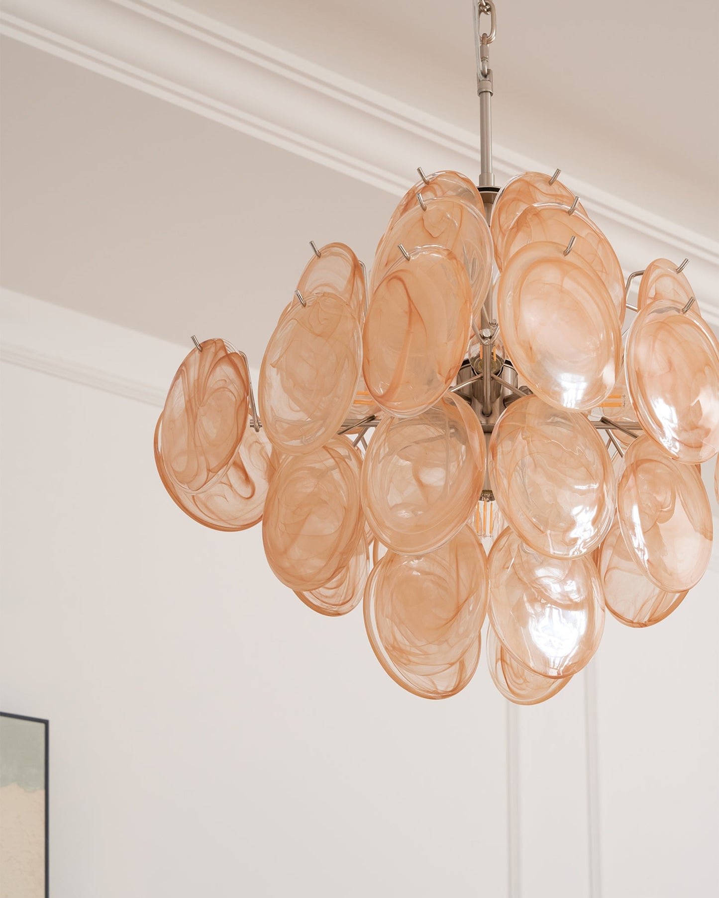 Aurelia Apricot Murano Glass Chandelier - YIOSI