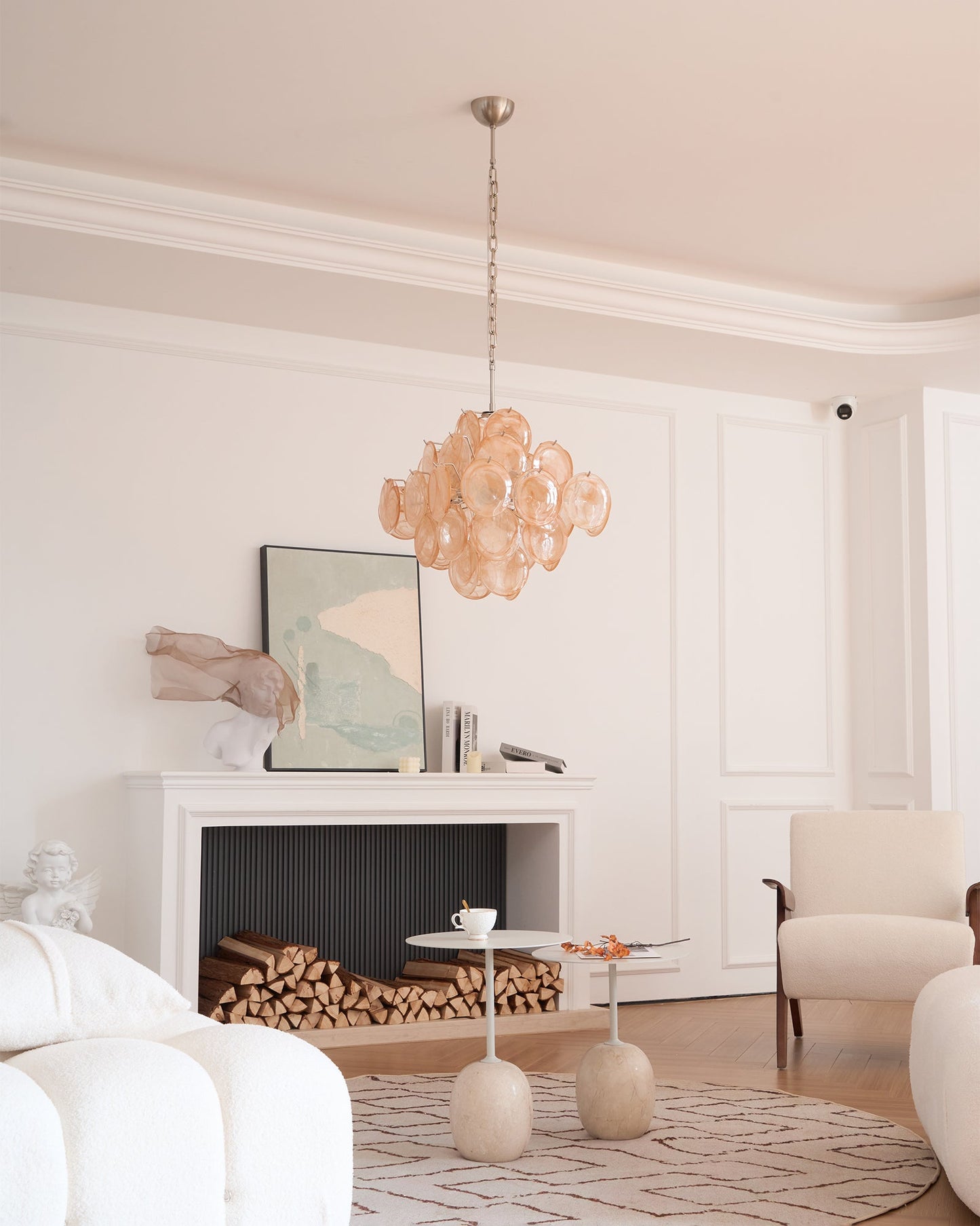 Aurelia Apricot Murano Glass Chandelier - YIOSI
