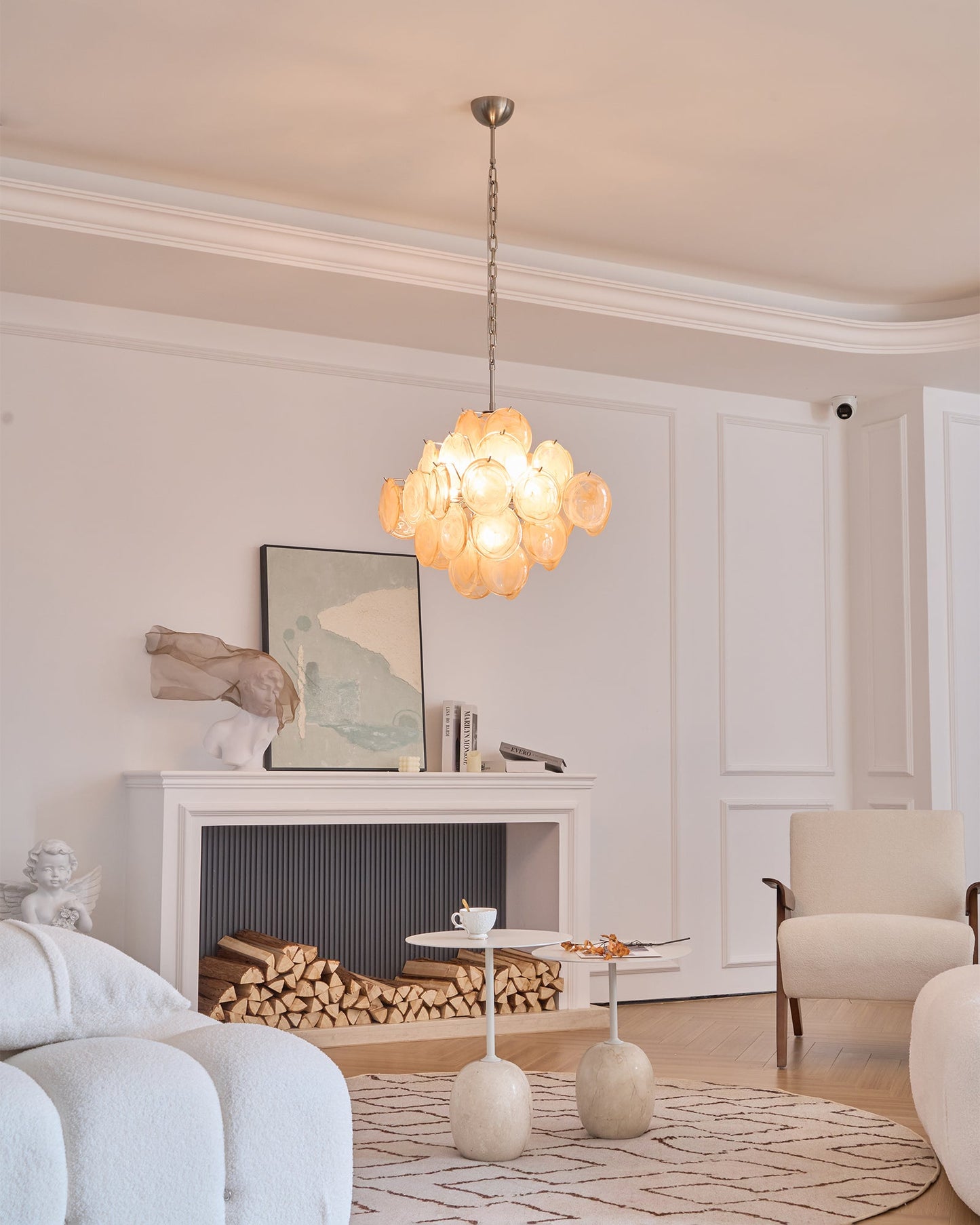 Aurelia Apricot Murano Glass Chandelier - YIOSI