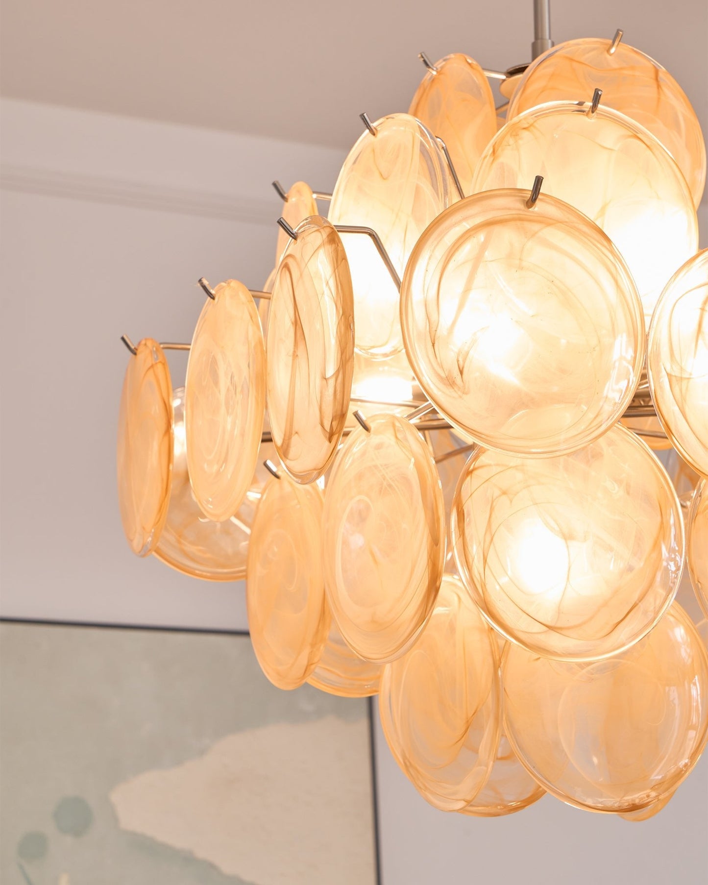 Aurelia Apricot Murano Glass Chandelier - YIOSI