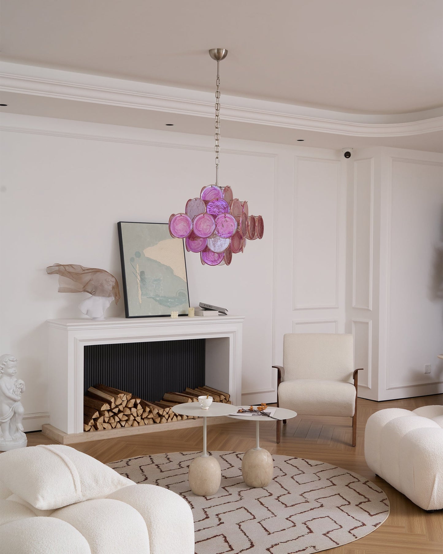 Aurelia Pink Murano Glass Chandelier - YIOSI