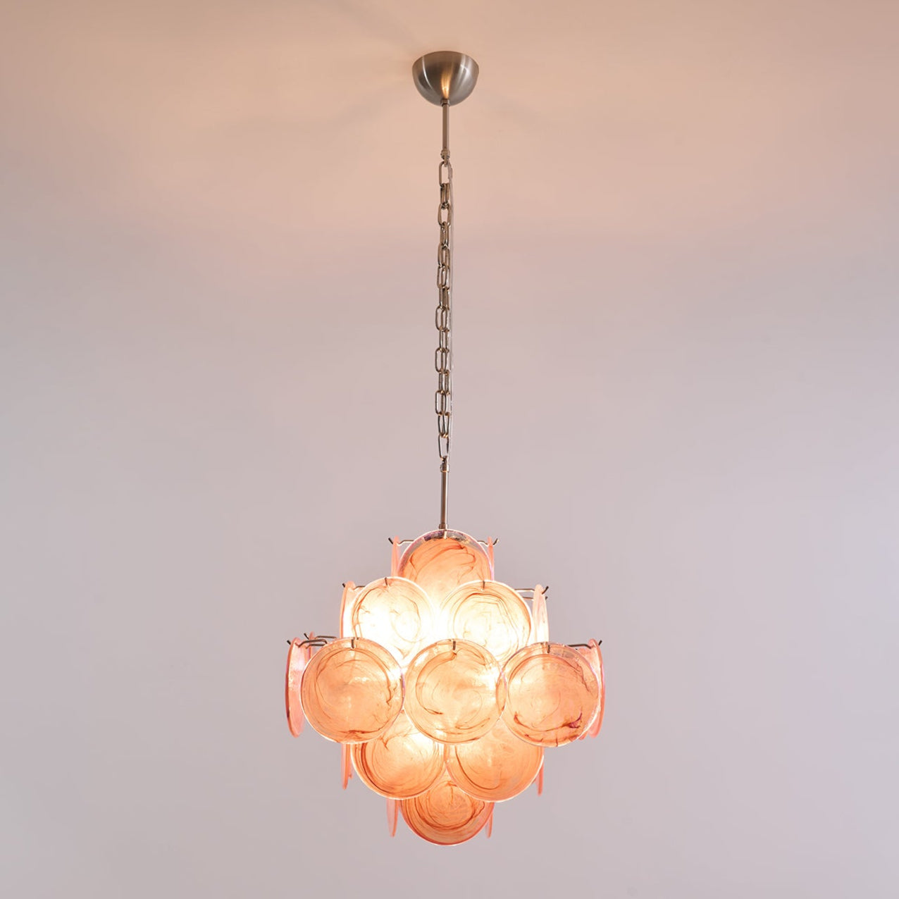 Aurelia Pink Murano Glass Chandelier - YIOSI