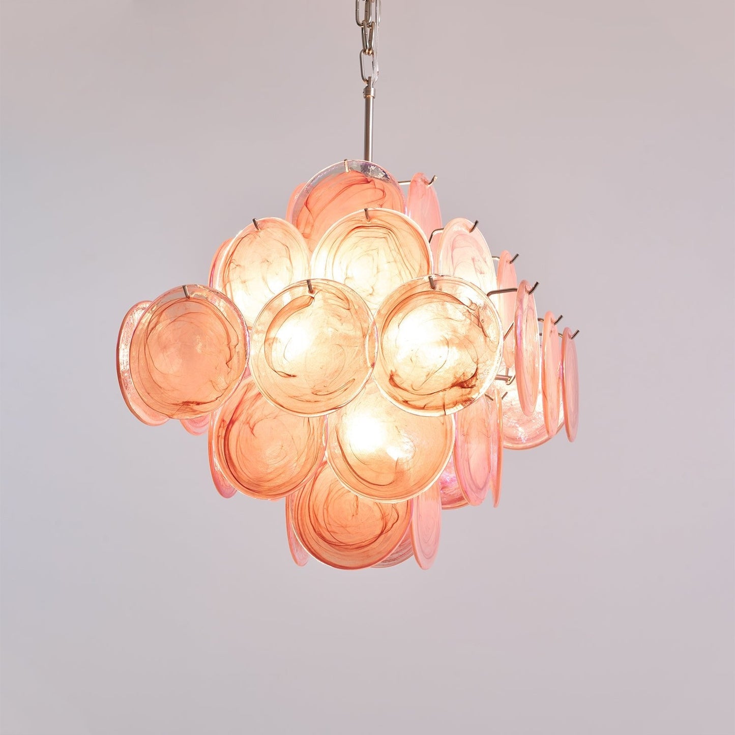 Aurelia Pink Murano Glass Chandelier - YIOSI