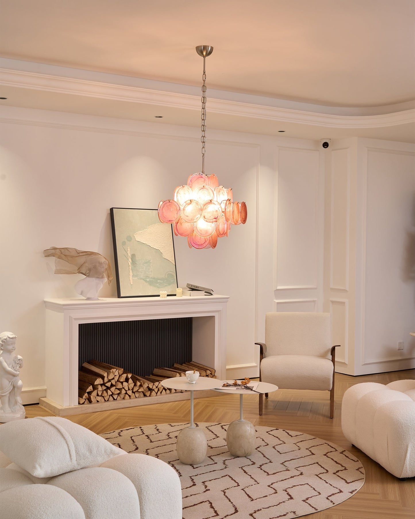 Aurelia Pink Murano Glass Chandelier - YIOSI