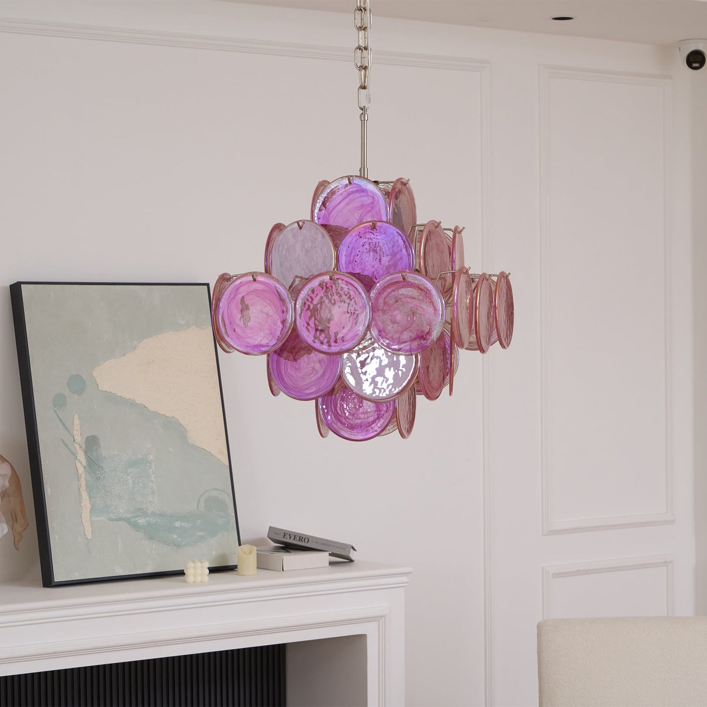 Aurelia Pink Murano Glass Chandelier - YIOSI