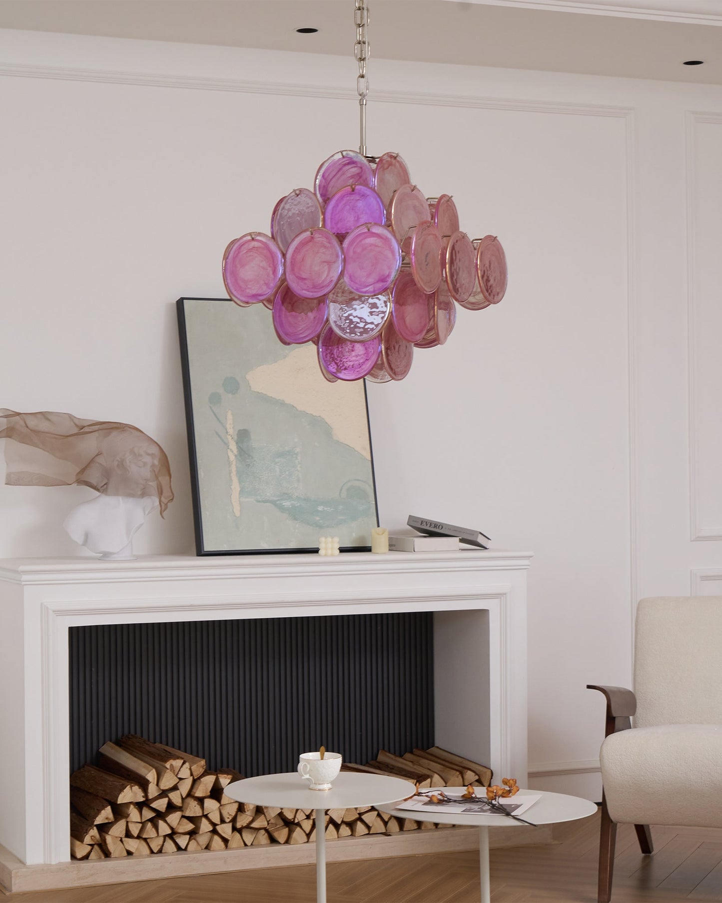Aurelia Pink Murano Glass Chandelier - YIOSI