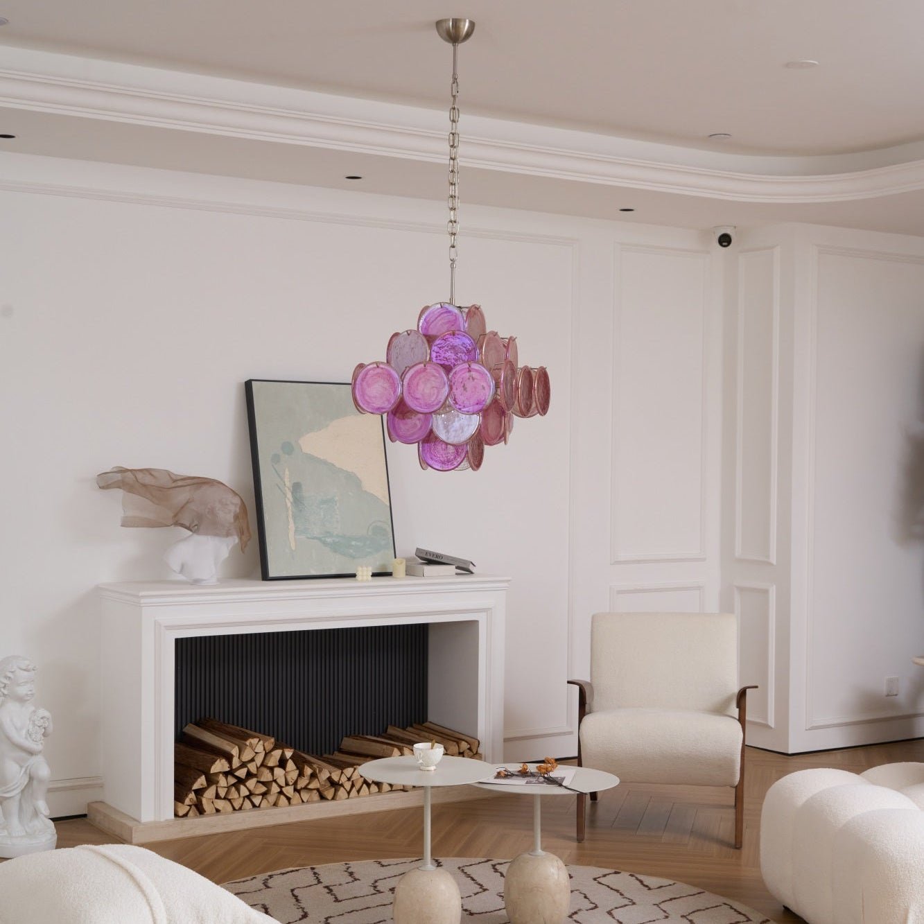 Aurelia Pink Murano Glass Chandelier - YIOSI