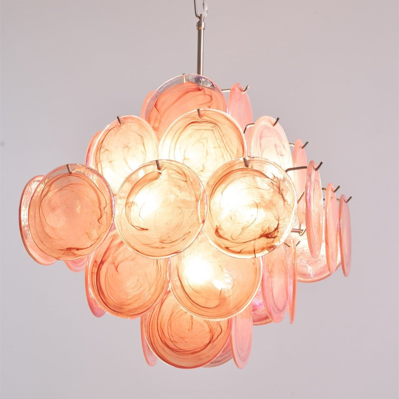 Aurelia Pink Murano Glass Chandelier - YIOSI