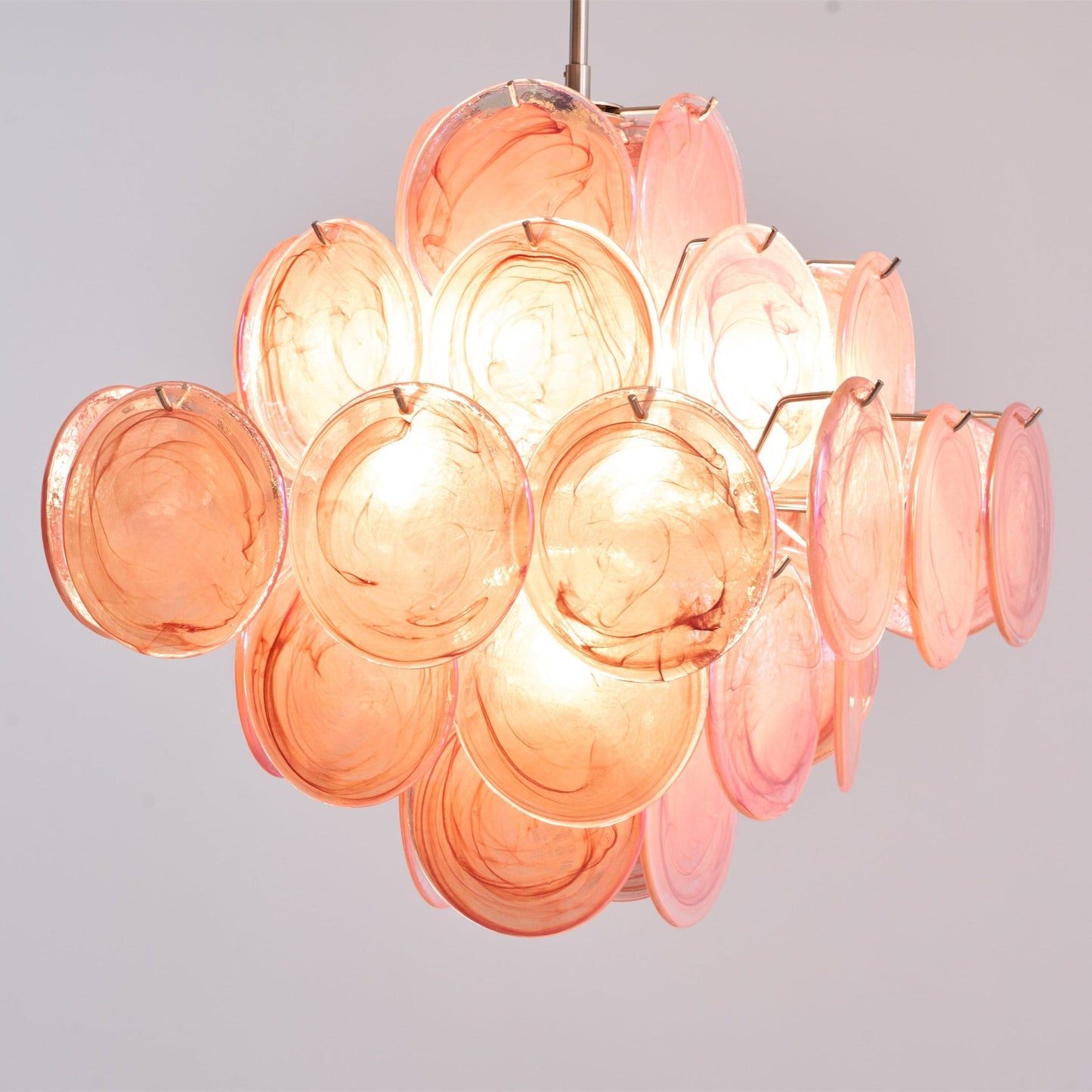 Aurelia Pink Murano Glass Chandelier - YIOSI