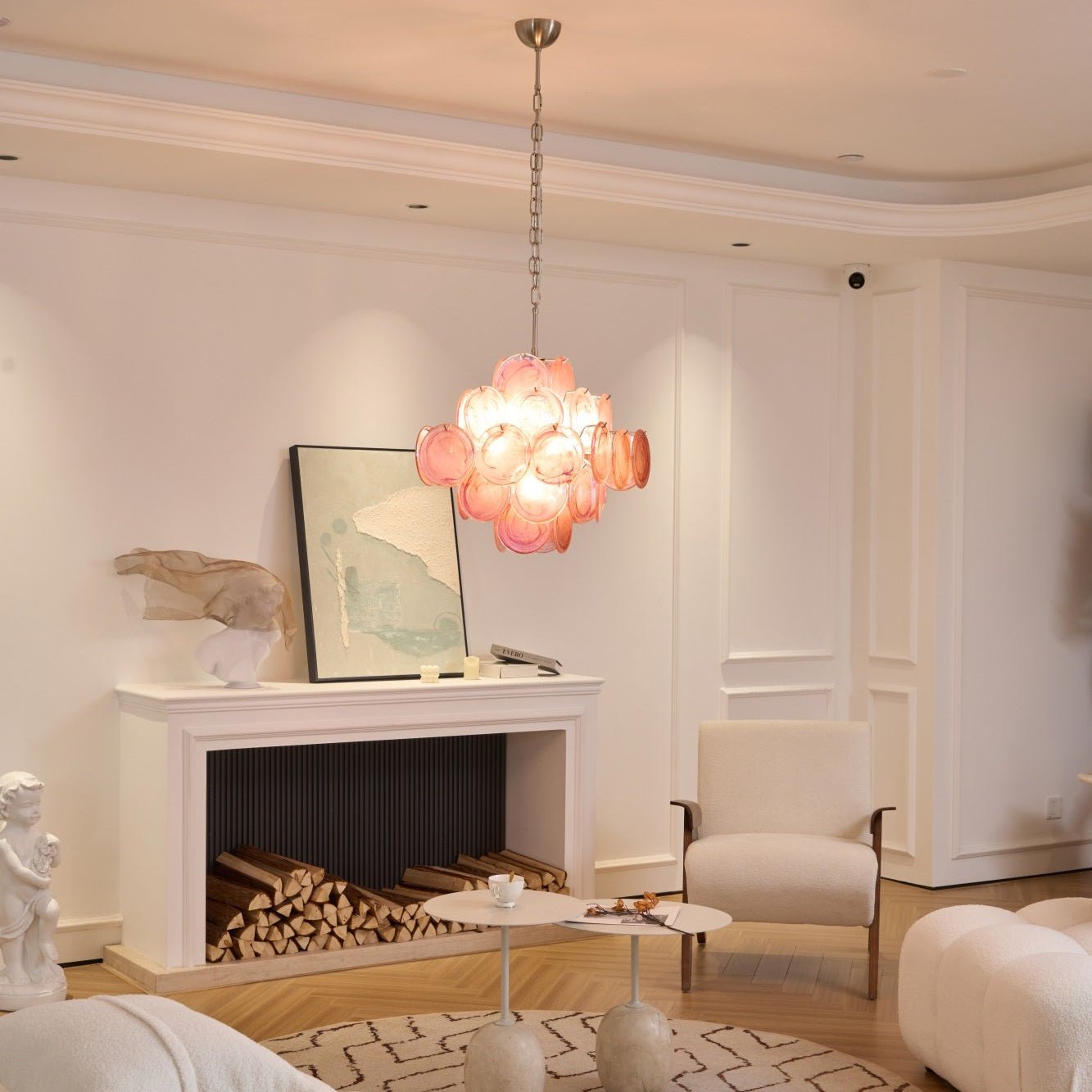 Aurelia Pink Murano Glass Chandelier - YIOSI