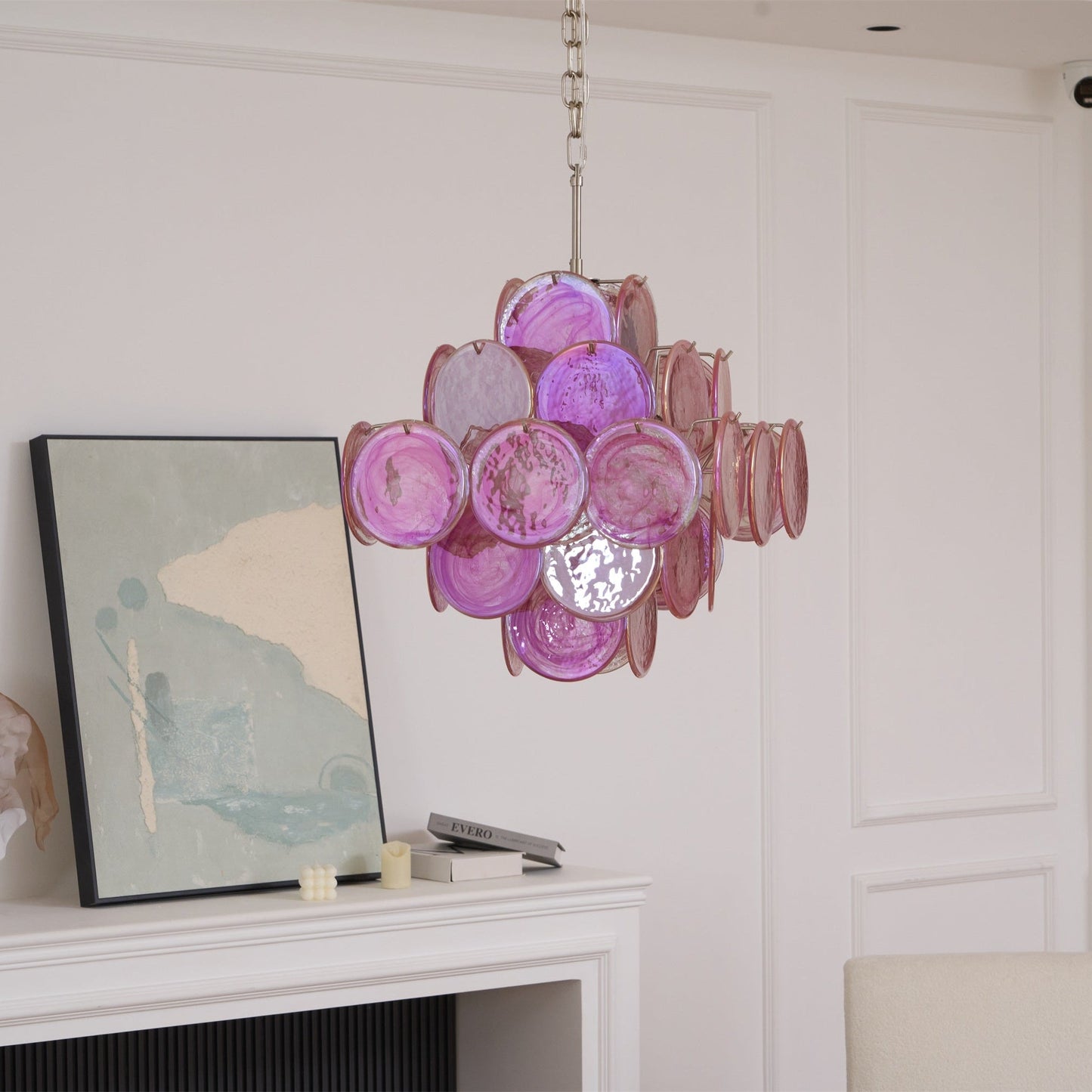 Aurelia Pink Murano Glass Chandelier - YIOSI