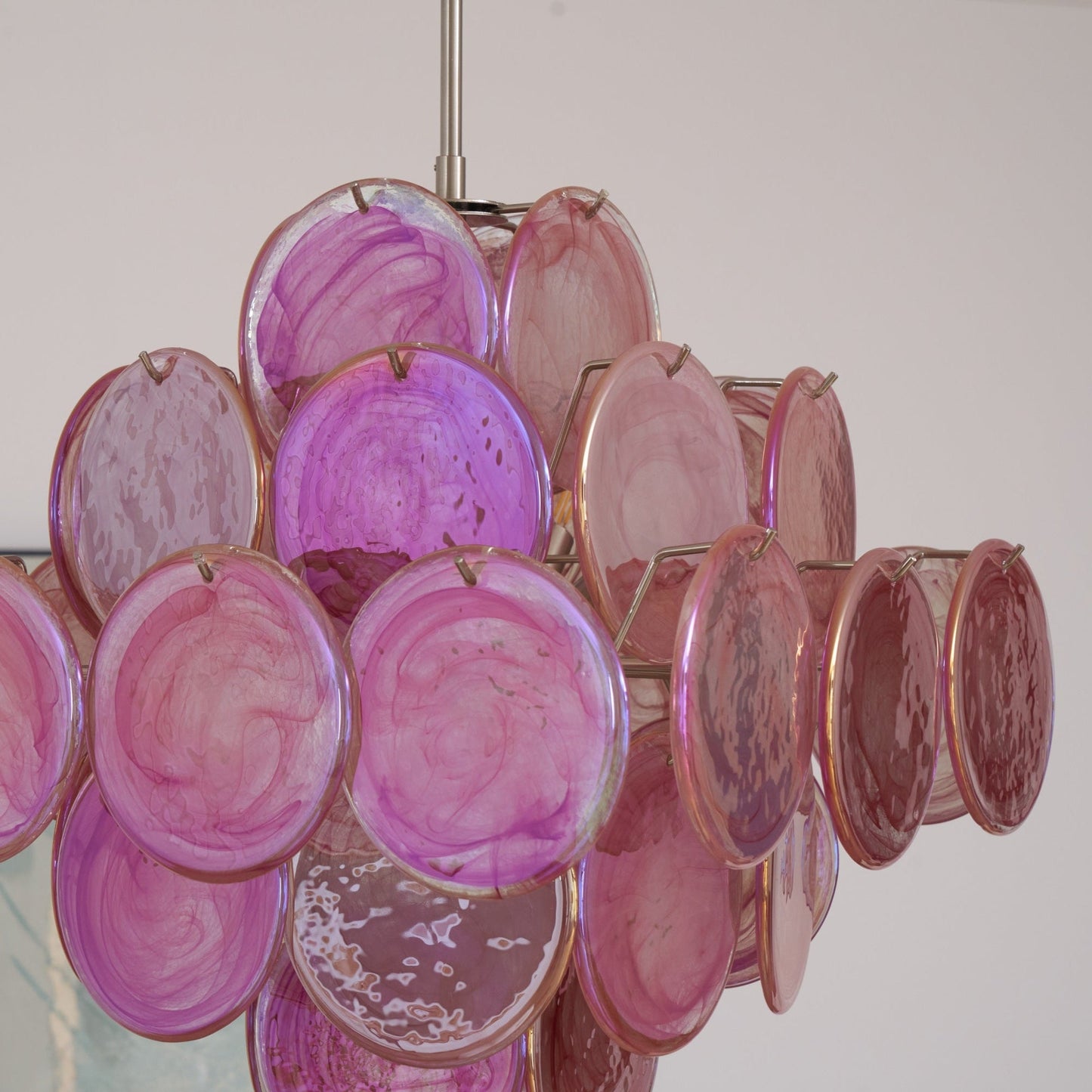 Aurelia Pink Murano Glass Chandelier - YIOSI