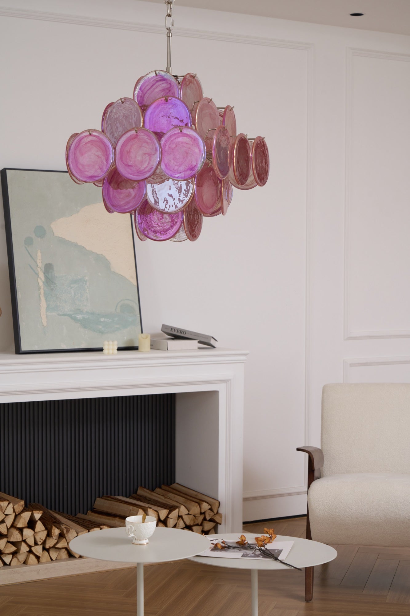 Aurelia Pink Murano Glass Chandelier - YIOSI