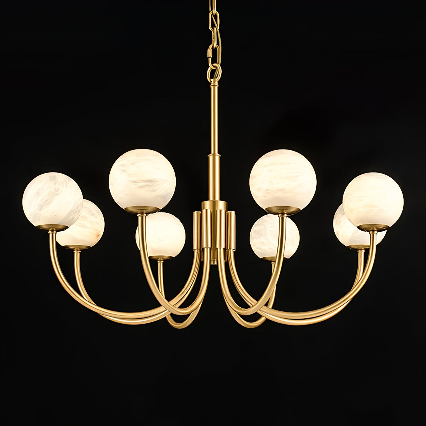 Aurelian Alabaster Globe Chandelier - YIOSI
