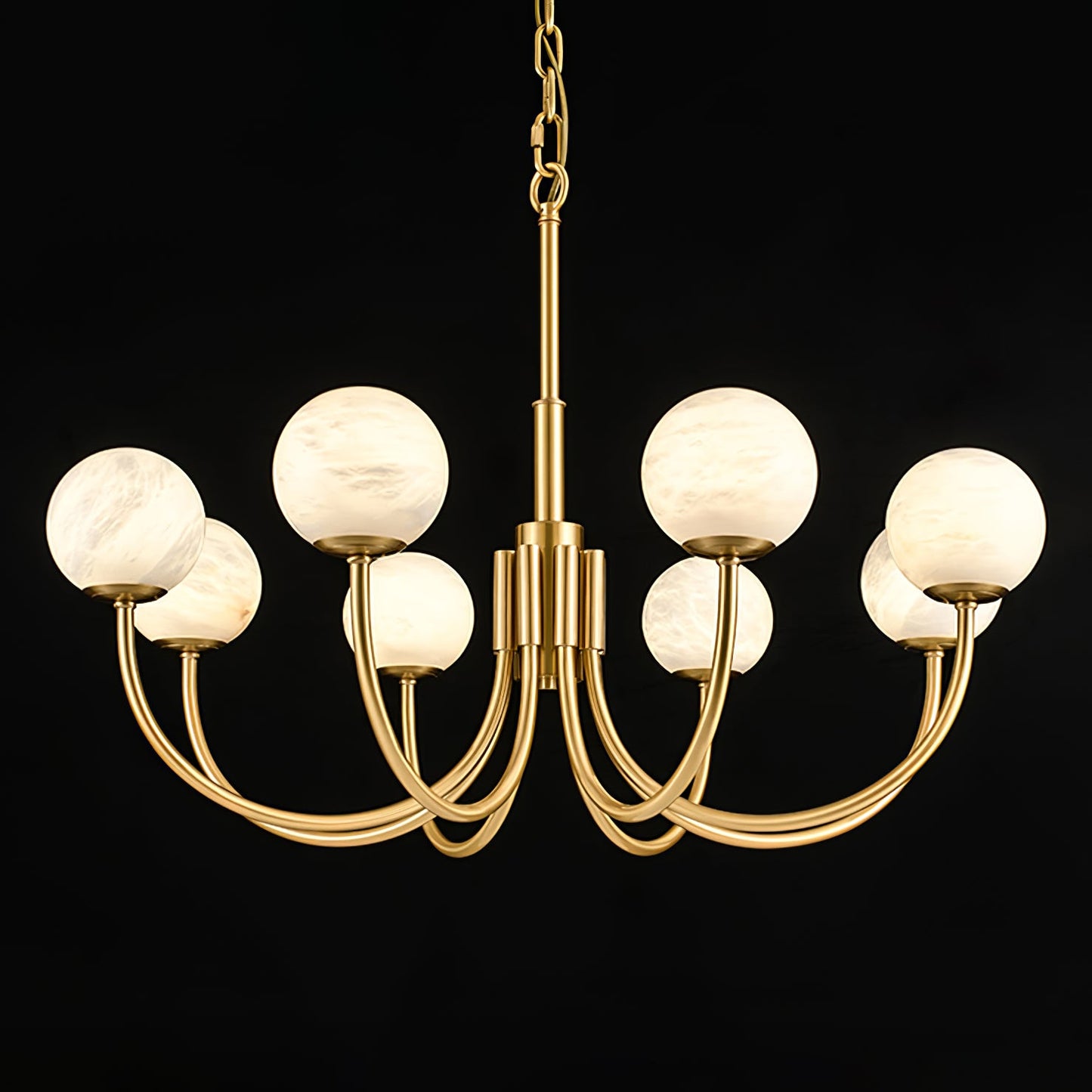 Aurelian Alabaster Globe Chandelier - YIOSI