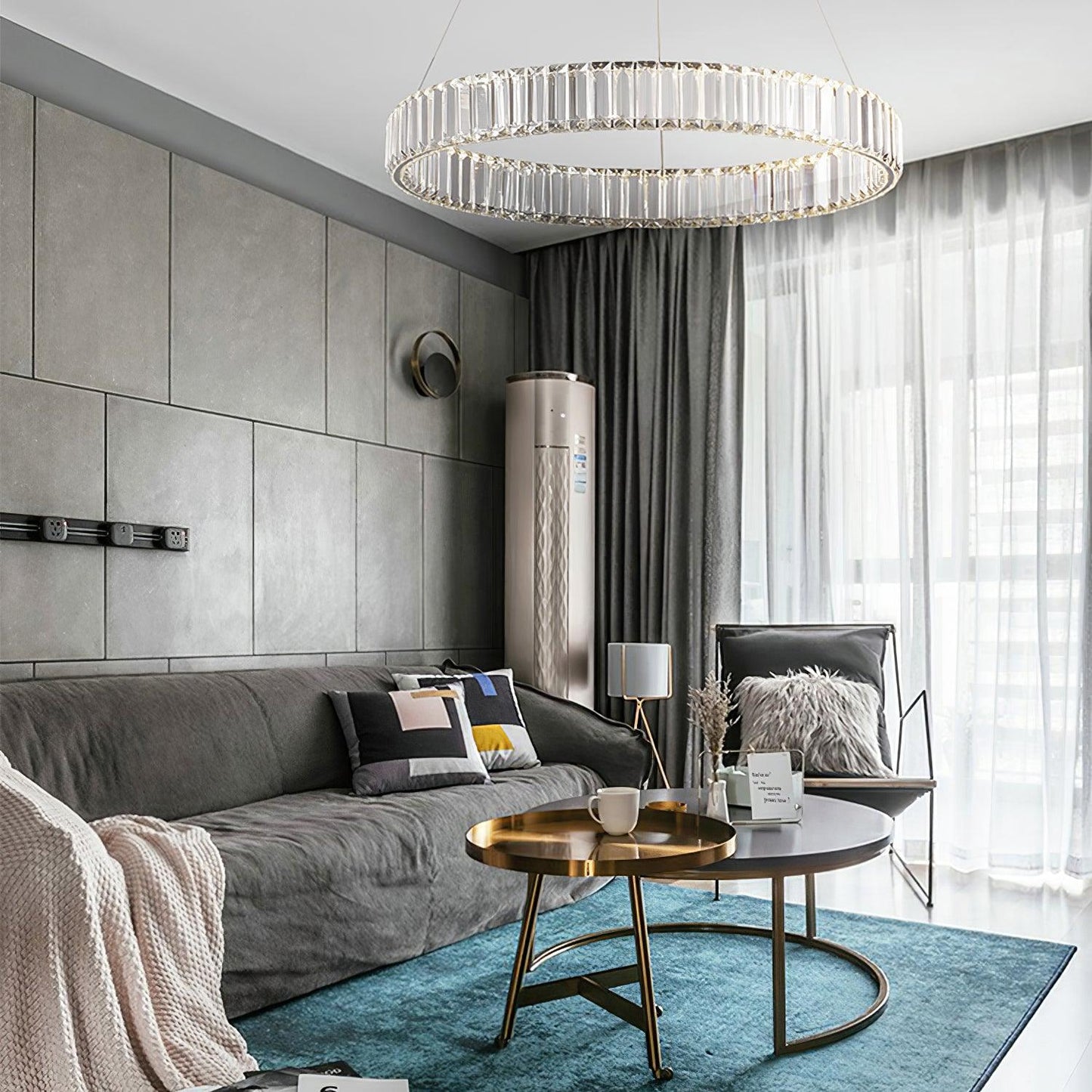 Bertolda Gold Crystal Multi‑Tier LED Chandelier – Elegant Luxury