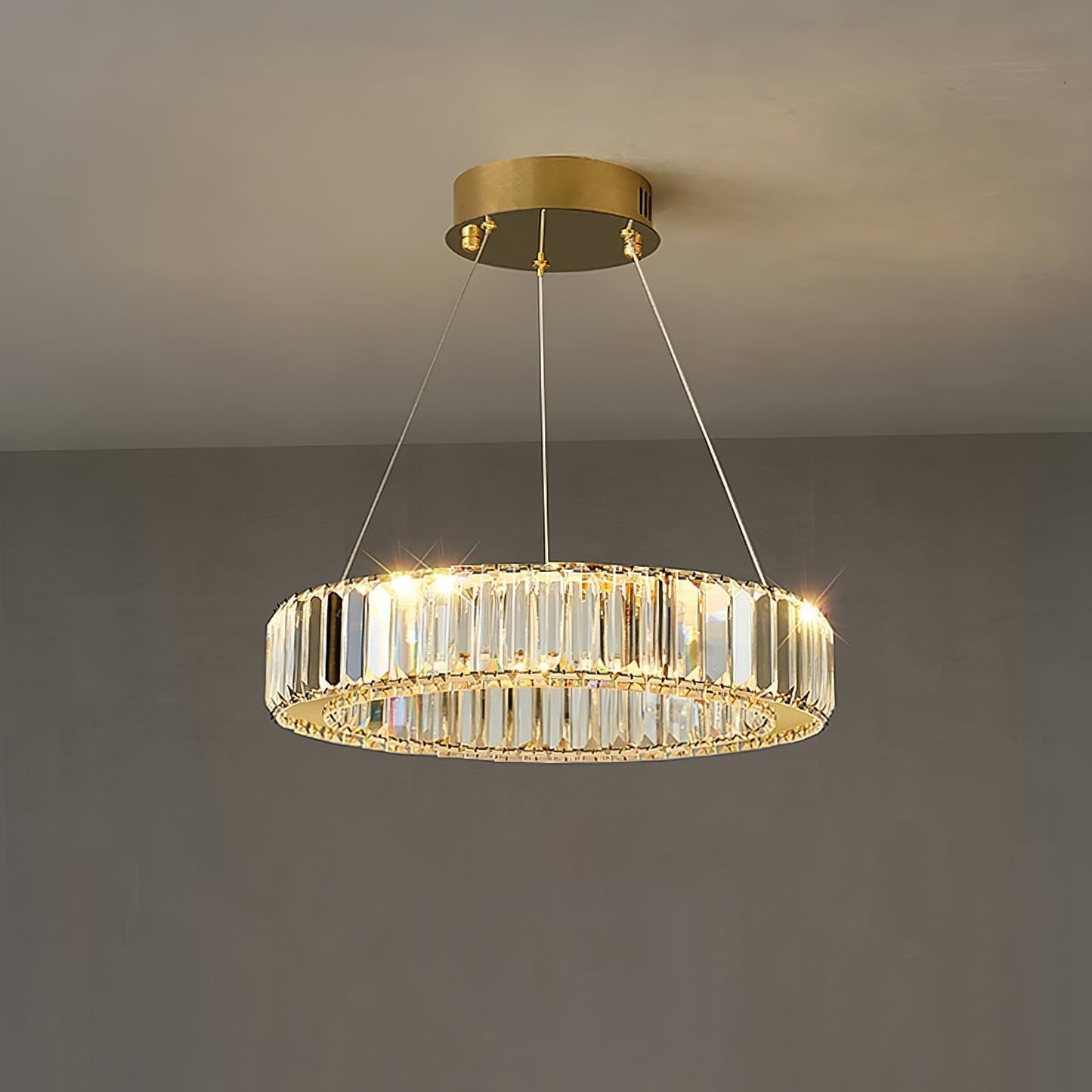 Bertolda Gold Crystal Multi‑Tier LED Chandelier – Elegant Luxury