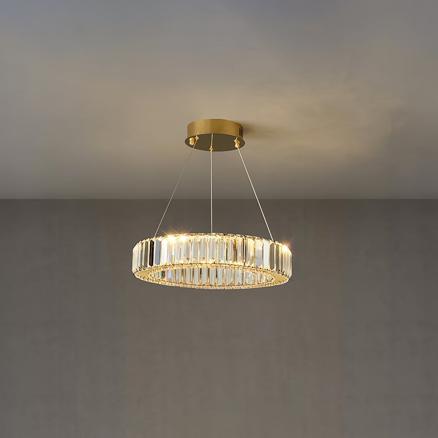 Bertolda Gold Crystal Multi‑Tier LED Chandelier – Elegant Luxury