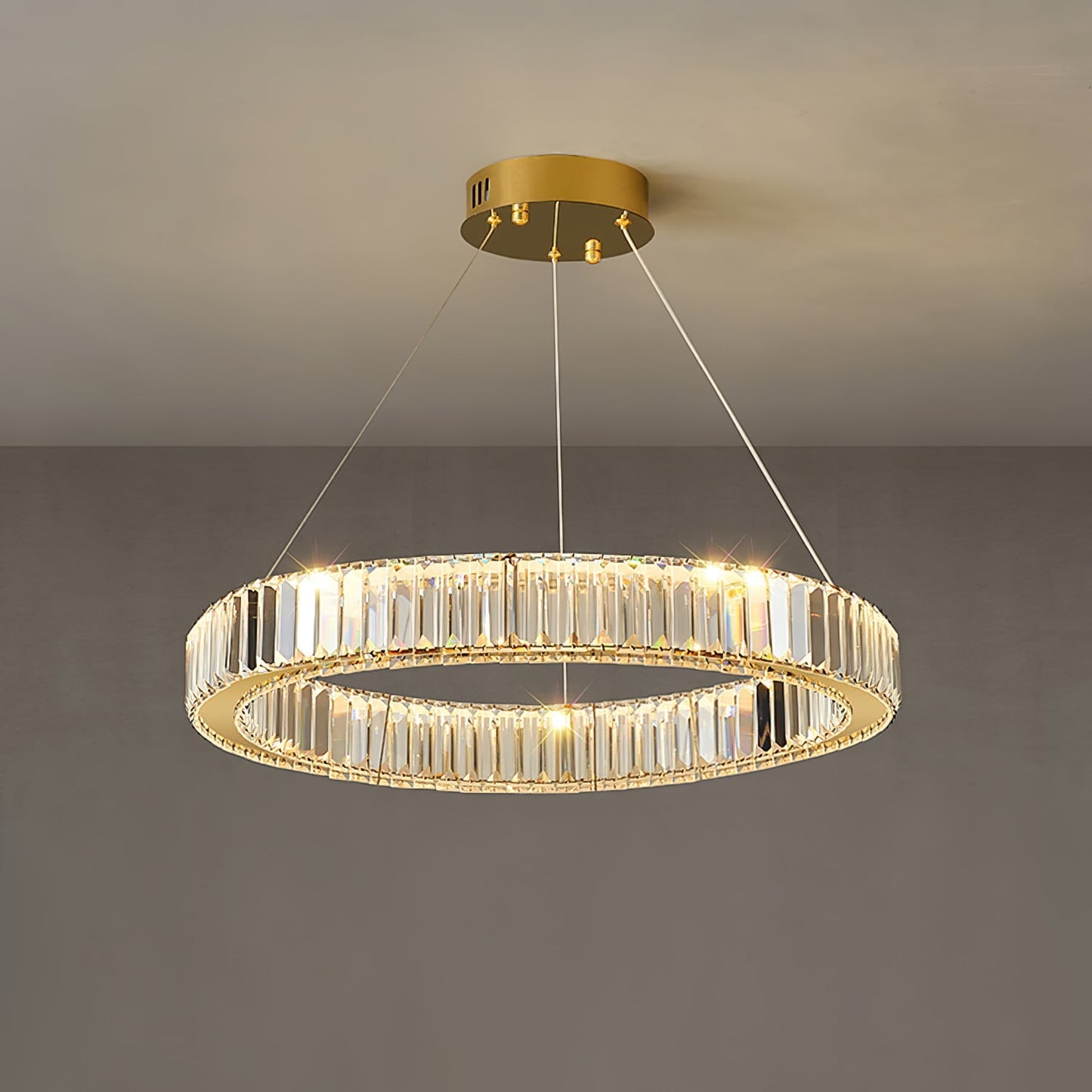 Bertolda Gold Crystal Multi‑Tier LED Chandelier – Elegant Luxury
