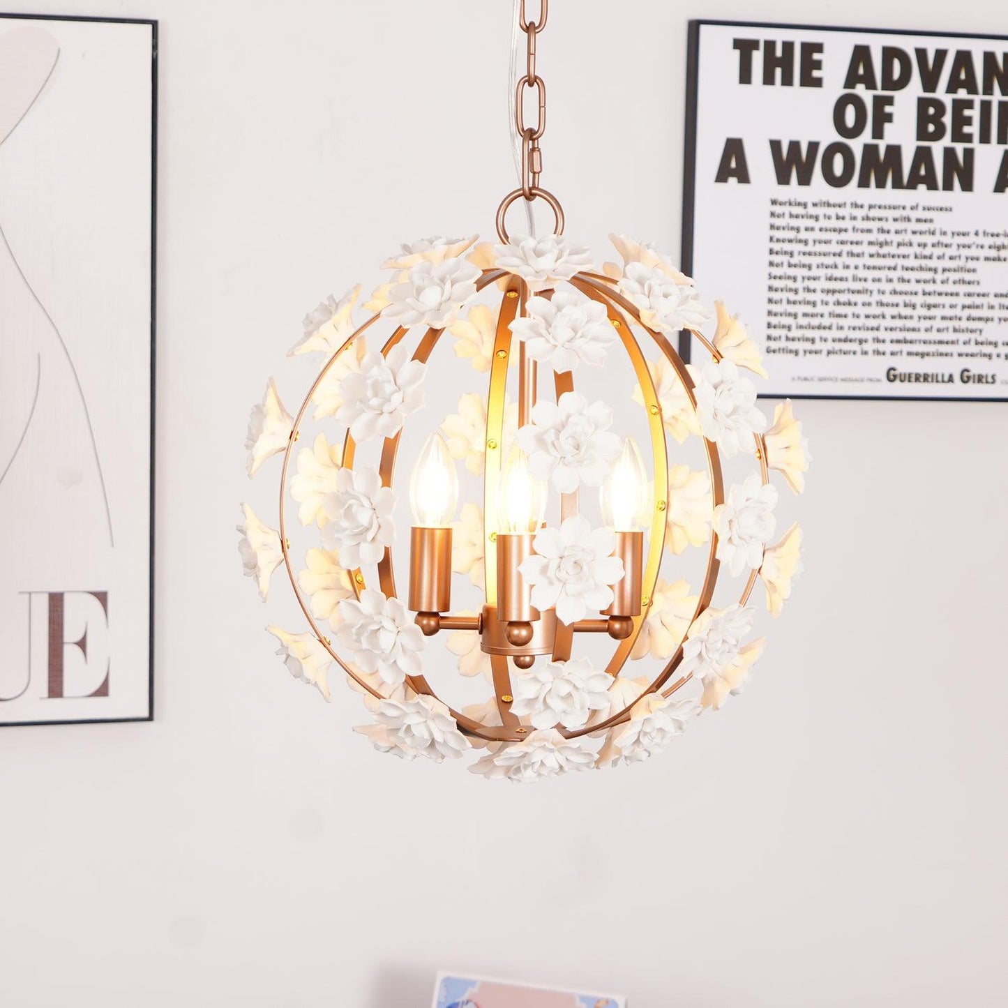 Bianca Floral Orb Chandelier - YIOSI