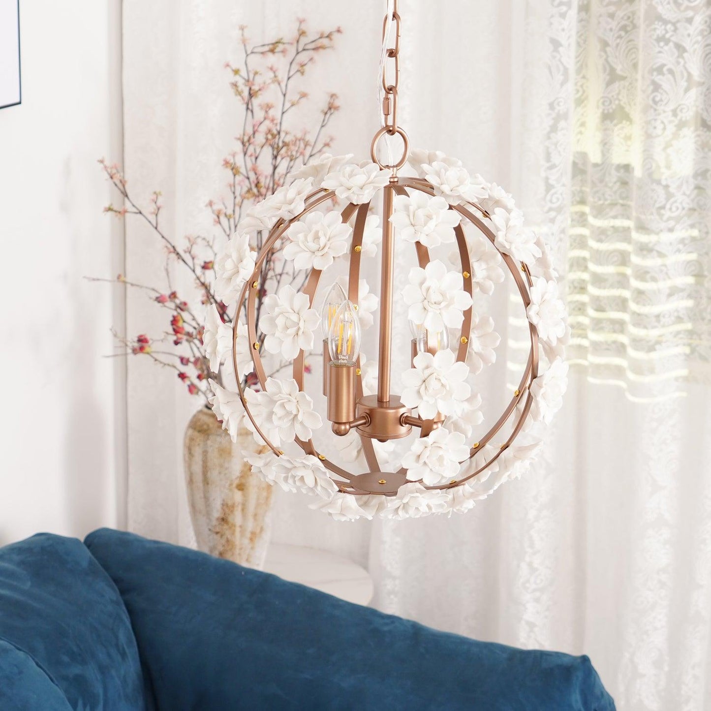 Bianca Floral Orb Chandelier - YIOSI