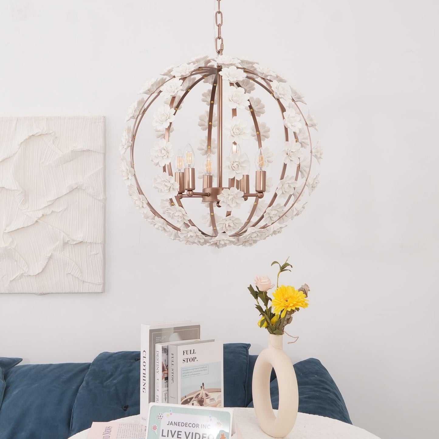 Bianca Floral Orb Chandelier - YIOSI