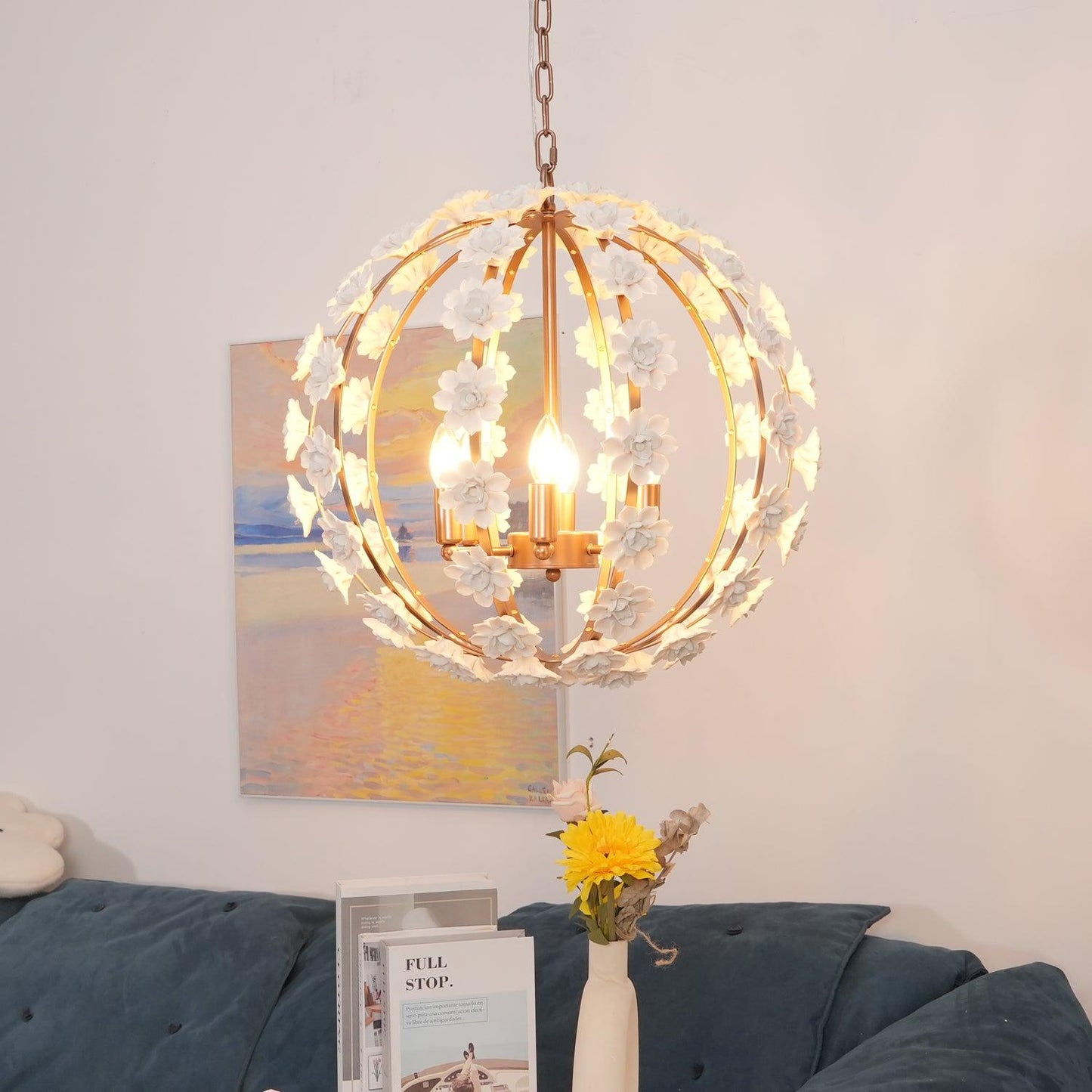 Bianca Floral Orb Chandelier - YIOSI
