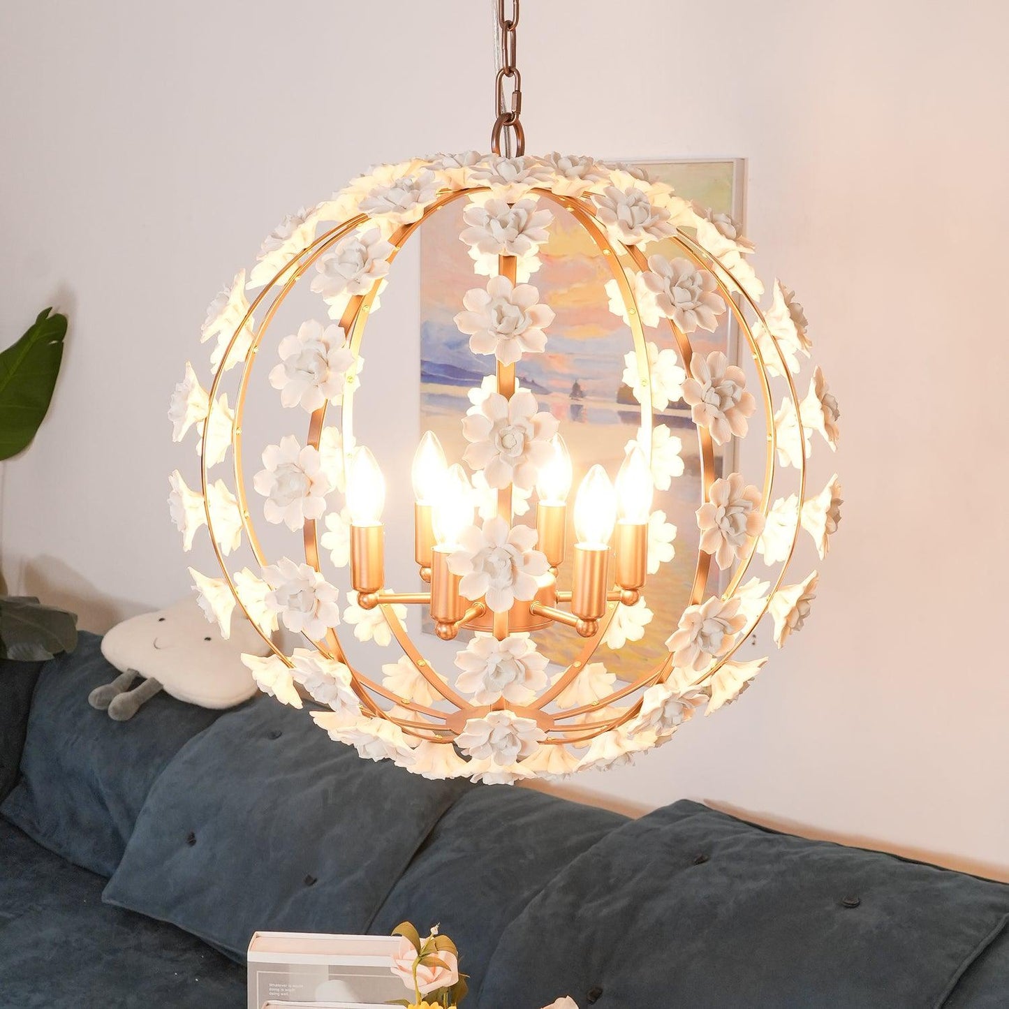 Bianca Floral Orb Chandelier - YIOSI