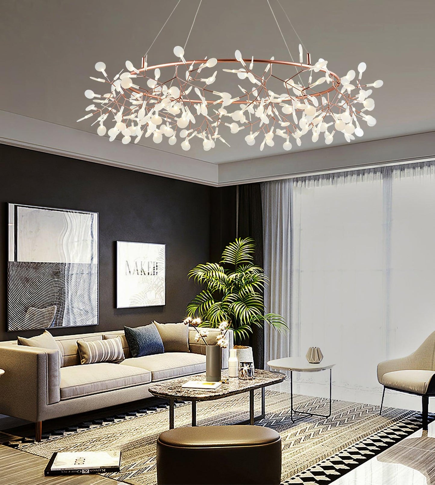 Big O Firefly LED Chandelier - YIOSI