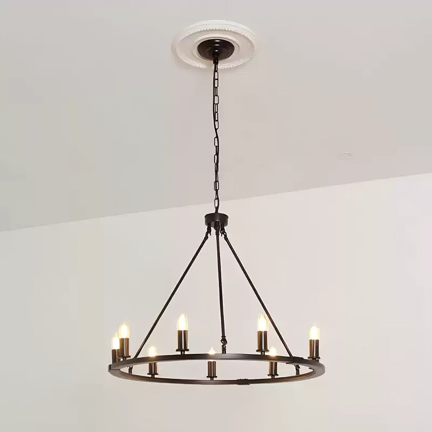 Black Candles Ring Chandelier - YIOSI