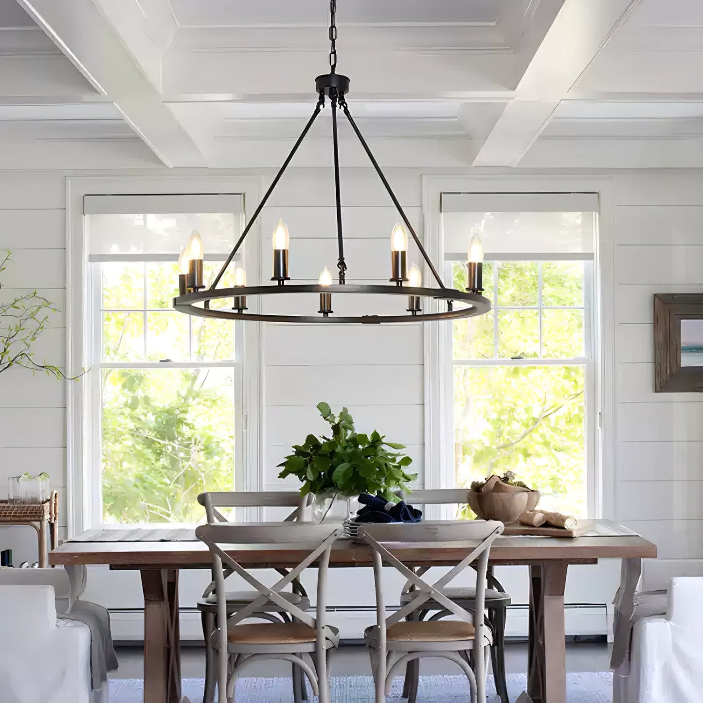 Black Candles Ring Chandelier - YIOSI