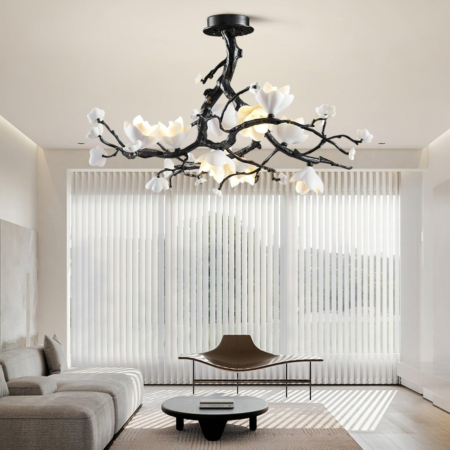 Black Copper Tree Chandelier - YIOSI
