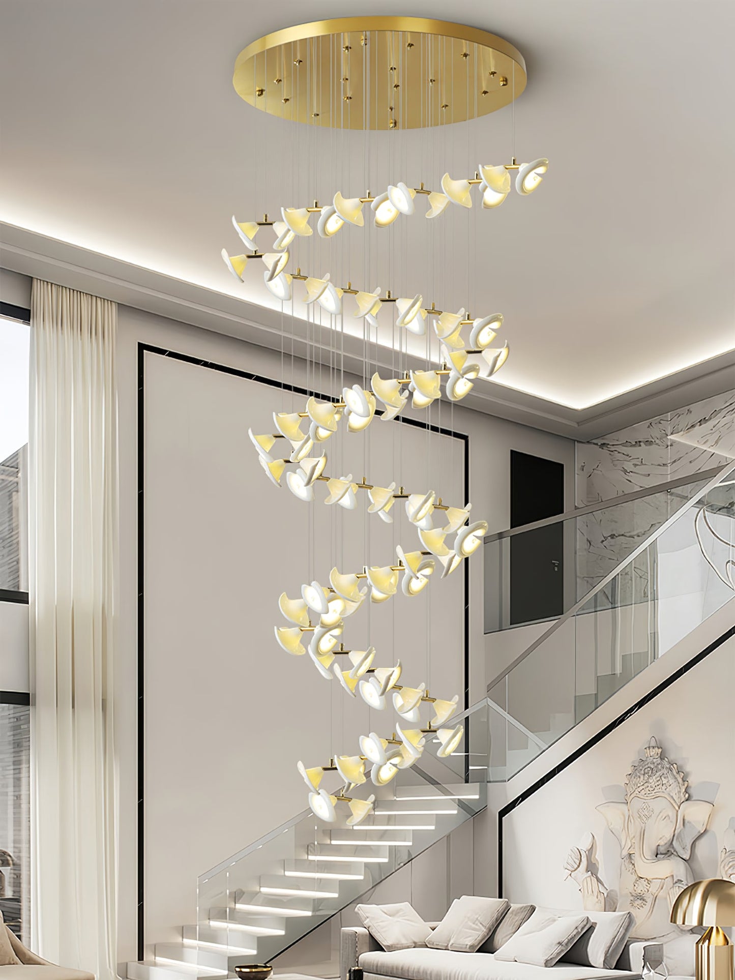 Blossom Double Horn Chandelier - YIOSI