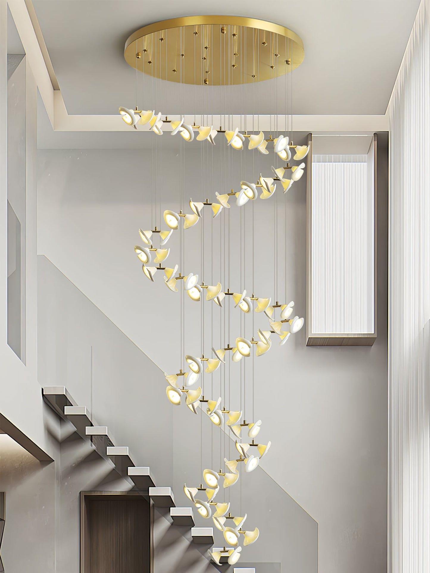 Blossom Double Horn Chandelier - YIOSI