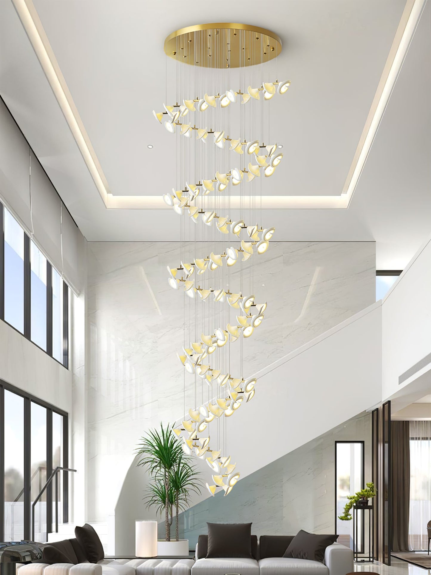Blossom Double Horn Chandelier - YIOSI