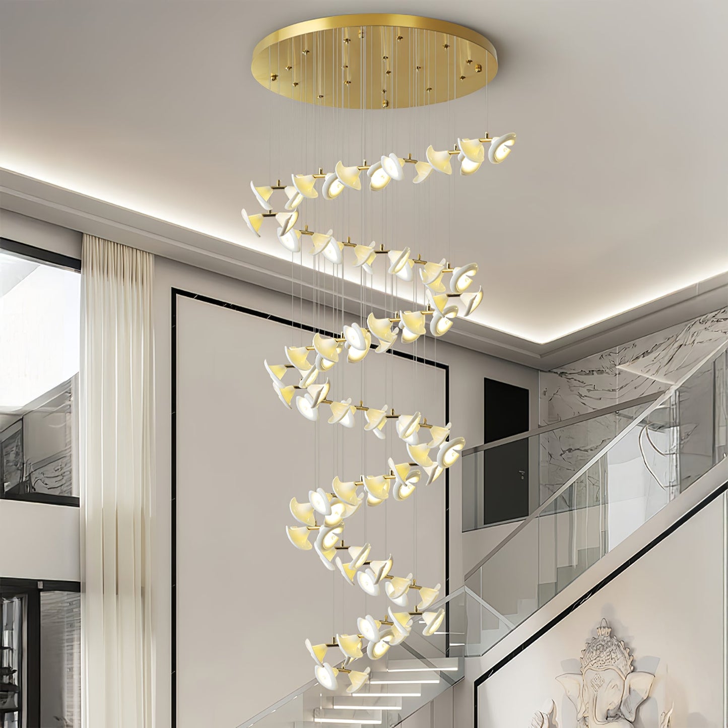 Blossom Double Horn Chandelier - YIOSI