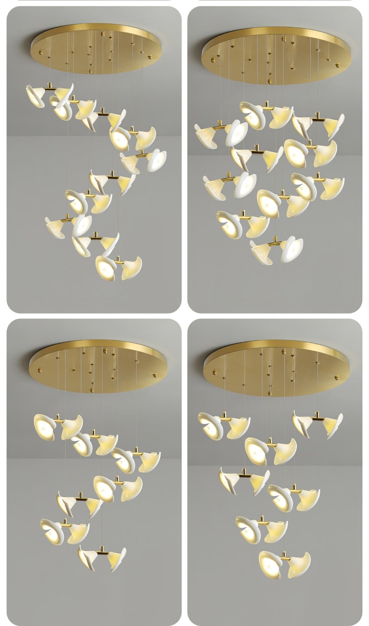 Blossom Double Horn Chandelier - YIOSI