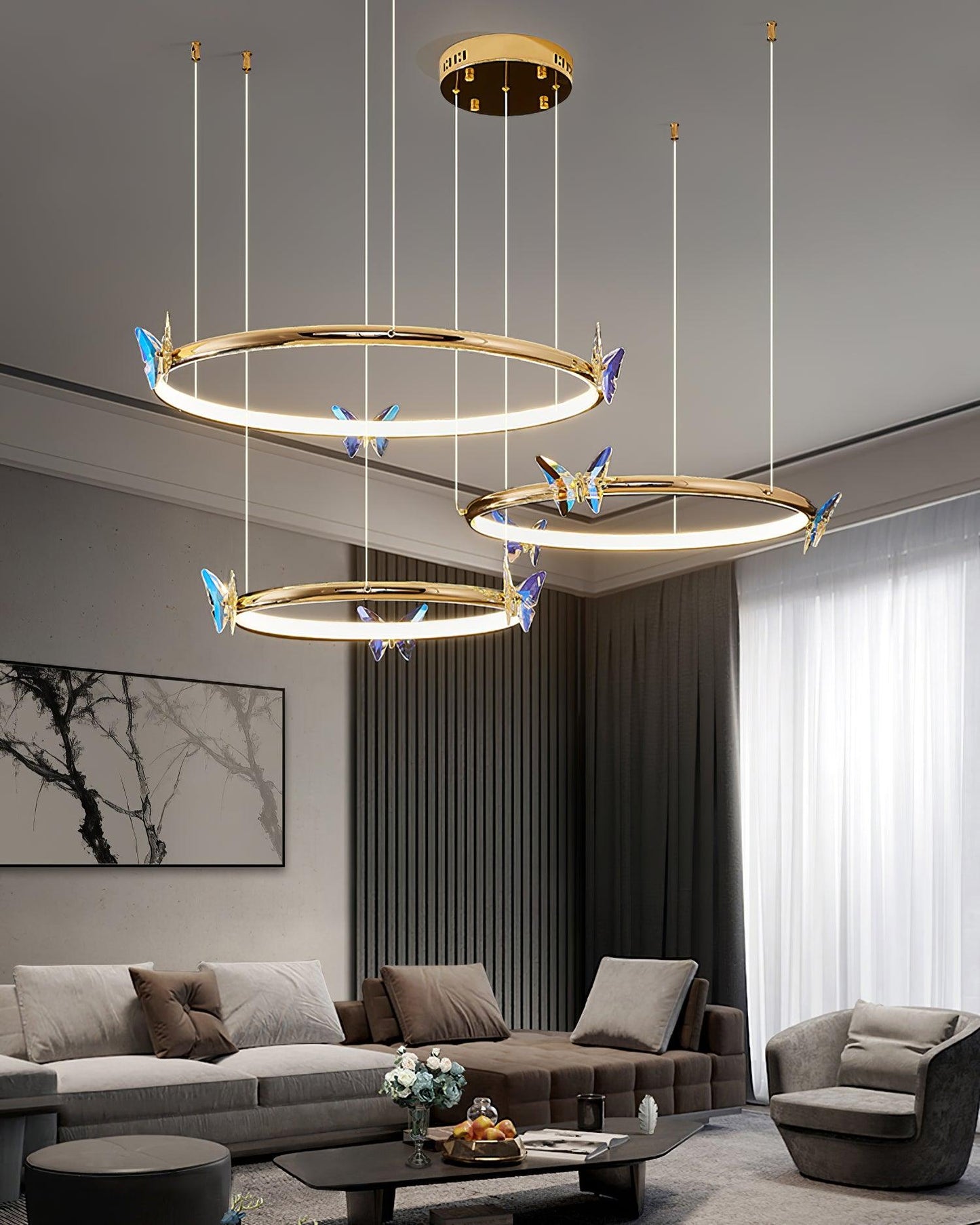 Blue Butterfly Chandelier - YIOSI