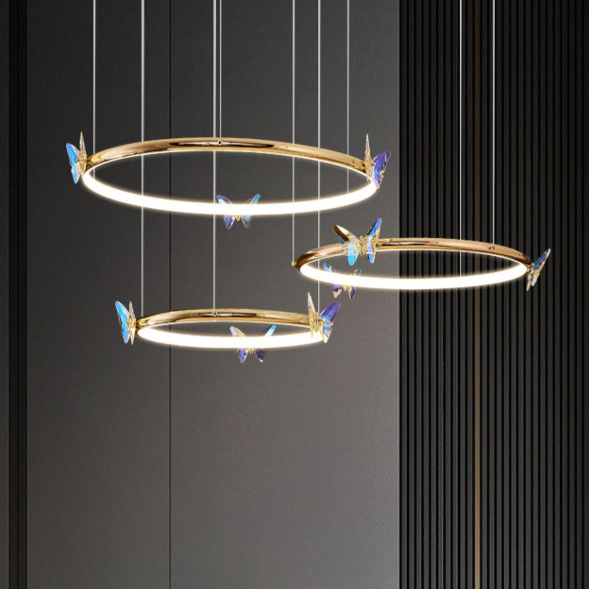 Blue Butterfly Chandelier - YIOSI