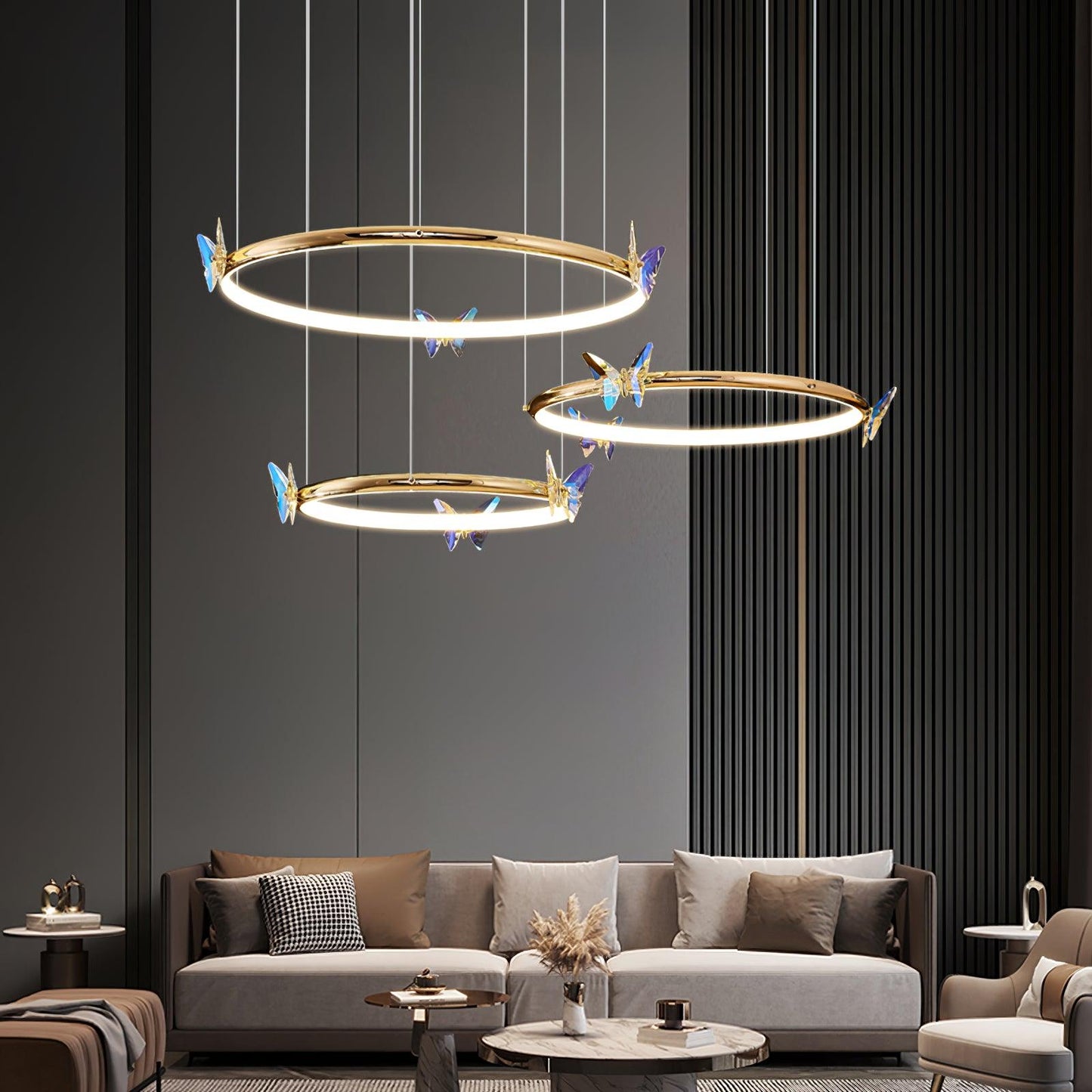 Blue Butterfly Chandelier - YIOSI