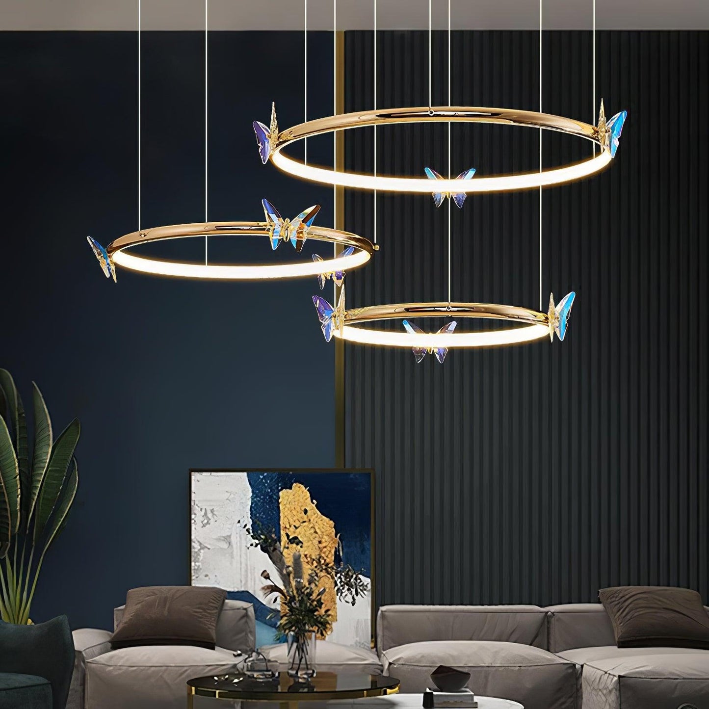 Blue Butterfly Chandelier - YIOSI