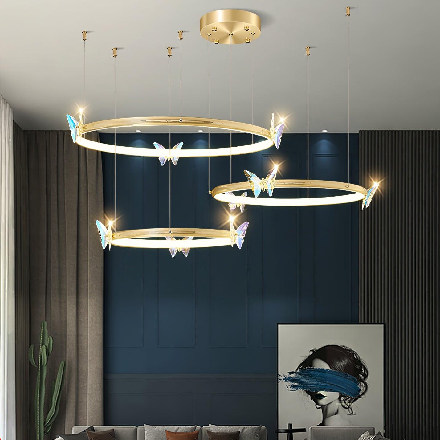 Blue Butterfly Chandelier - YIOSI