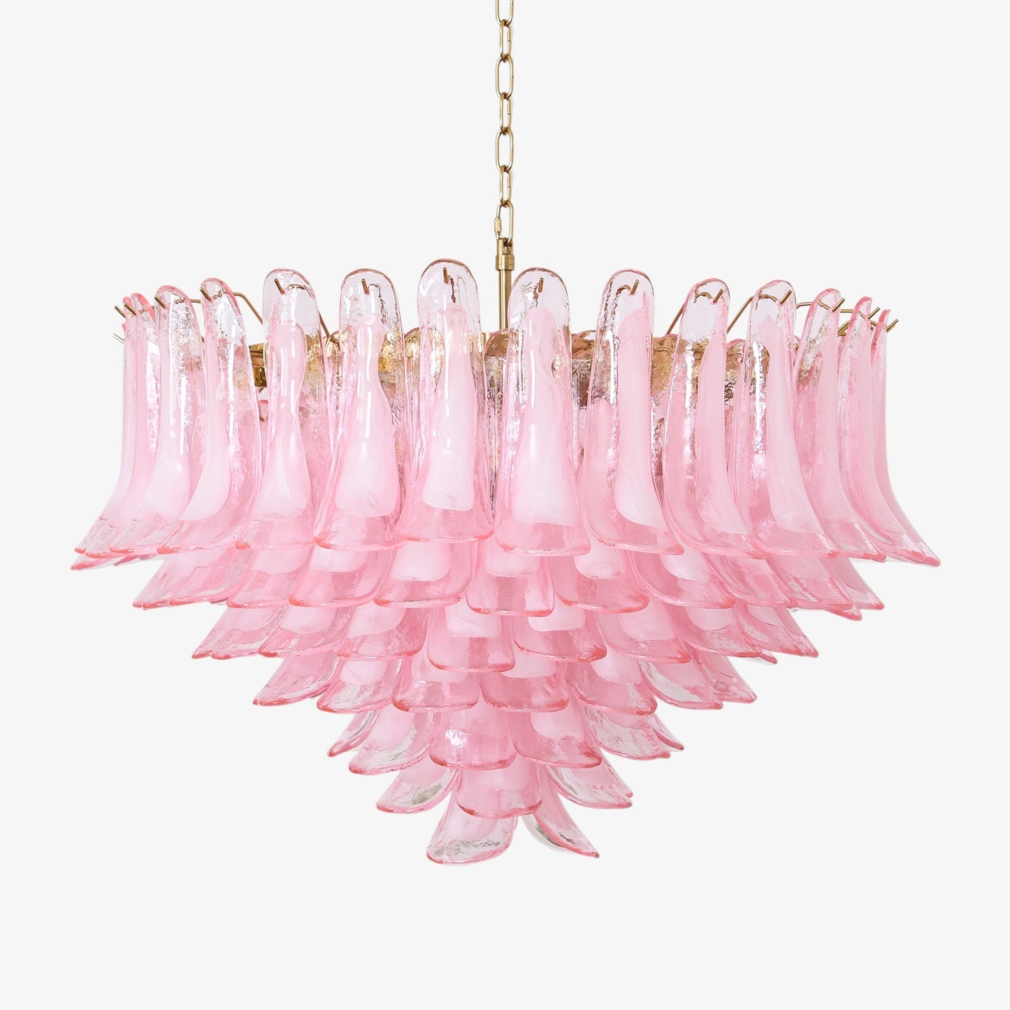 Blush Pink Glass Murano Chandelier - YIOSI