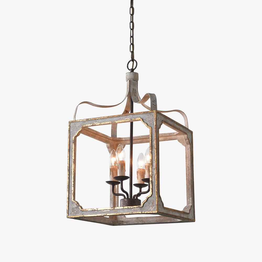 Boho Rustic Cube Chandelier - YIOSI
