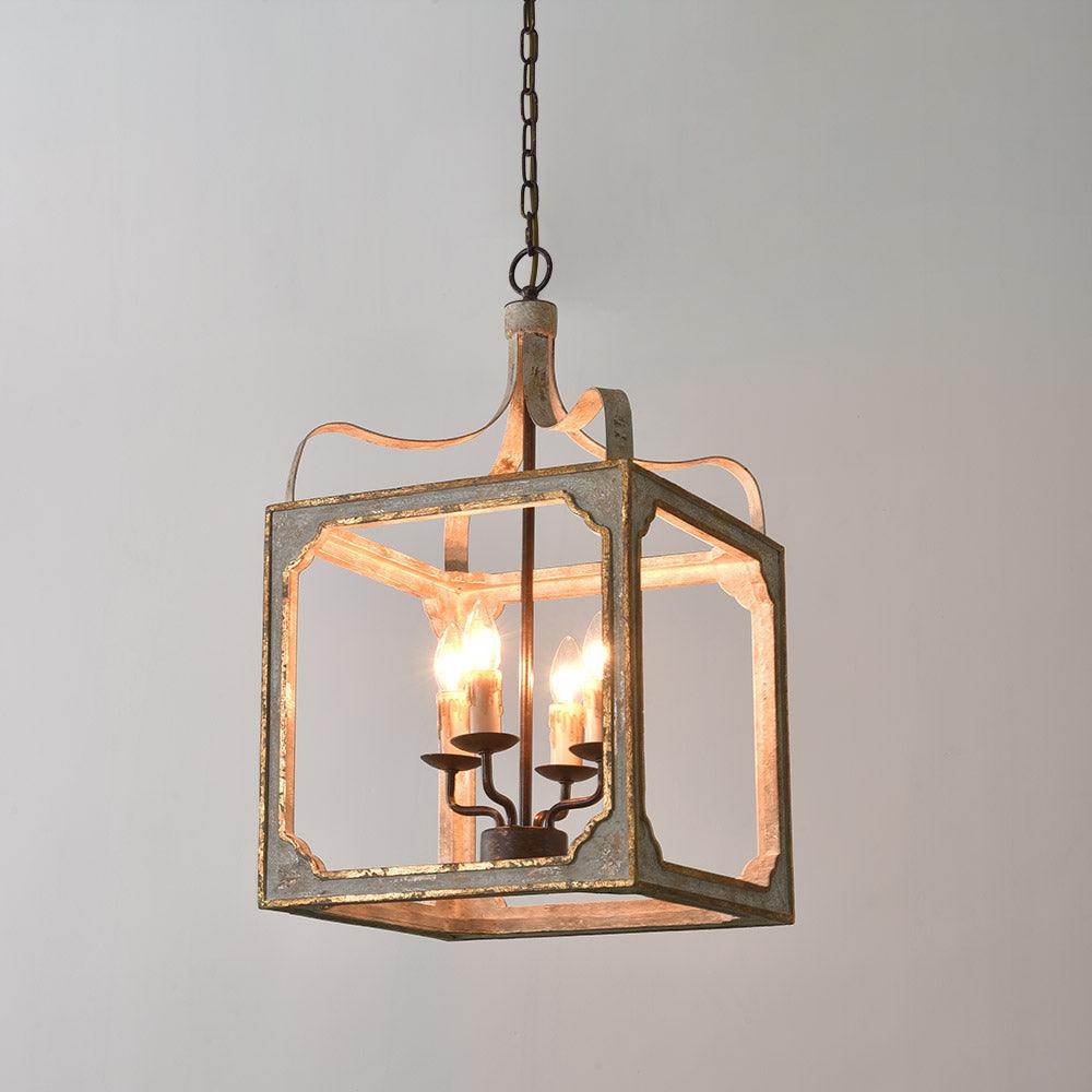 Boho Rustic Cube Chandelier - YIOSI