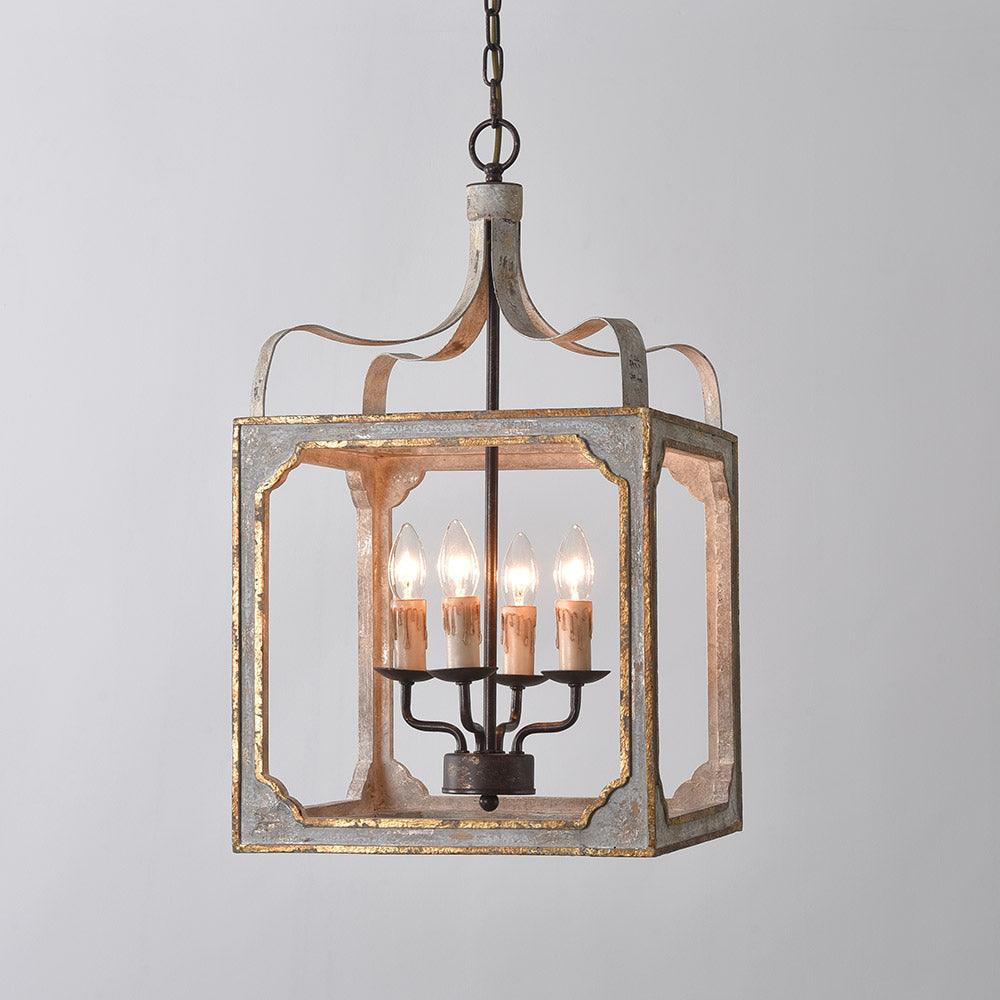 Boho Rustic Cube Chandelier - YIOSI