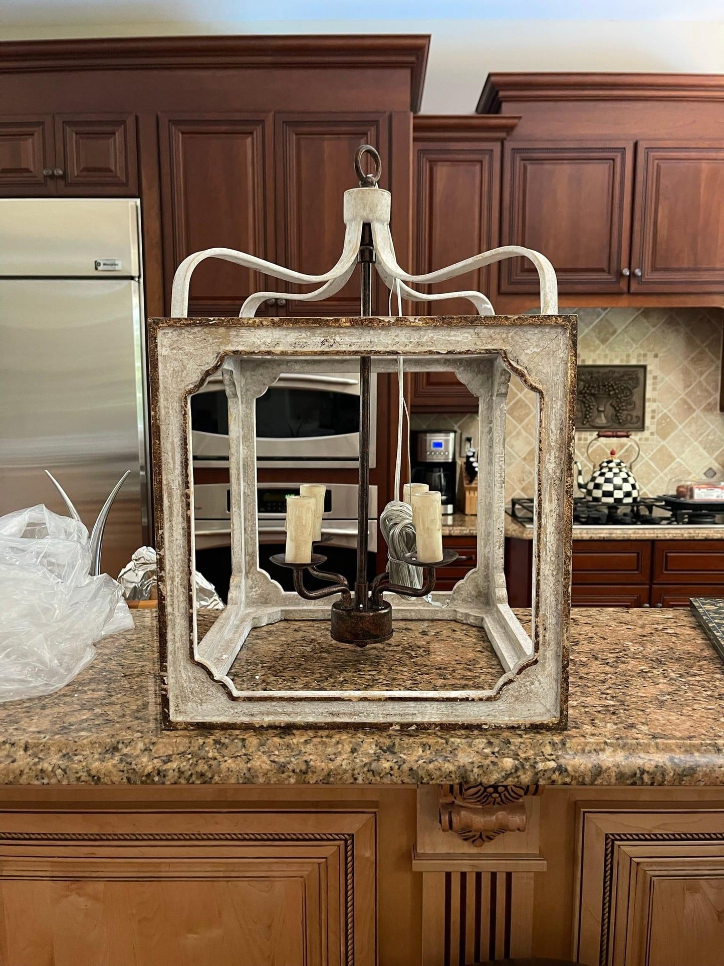 Boho Rustic Cube Chandelier - YIOSI