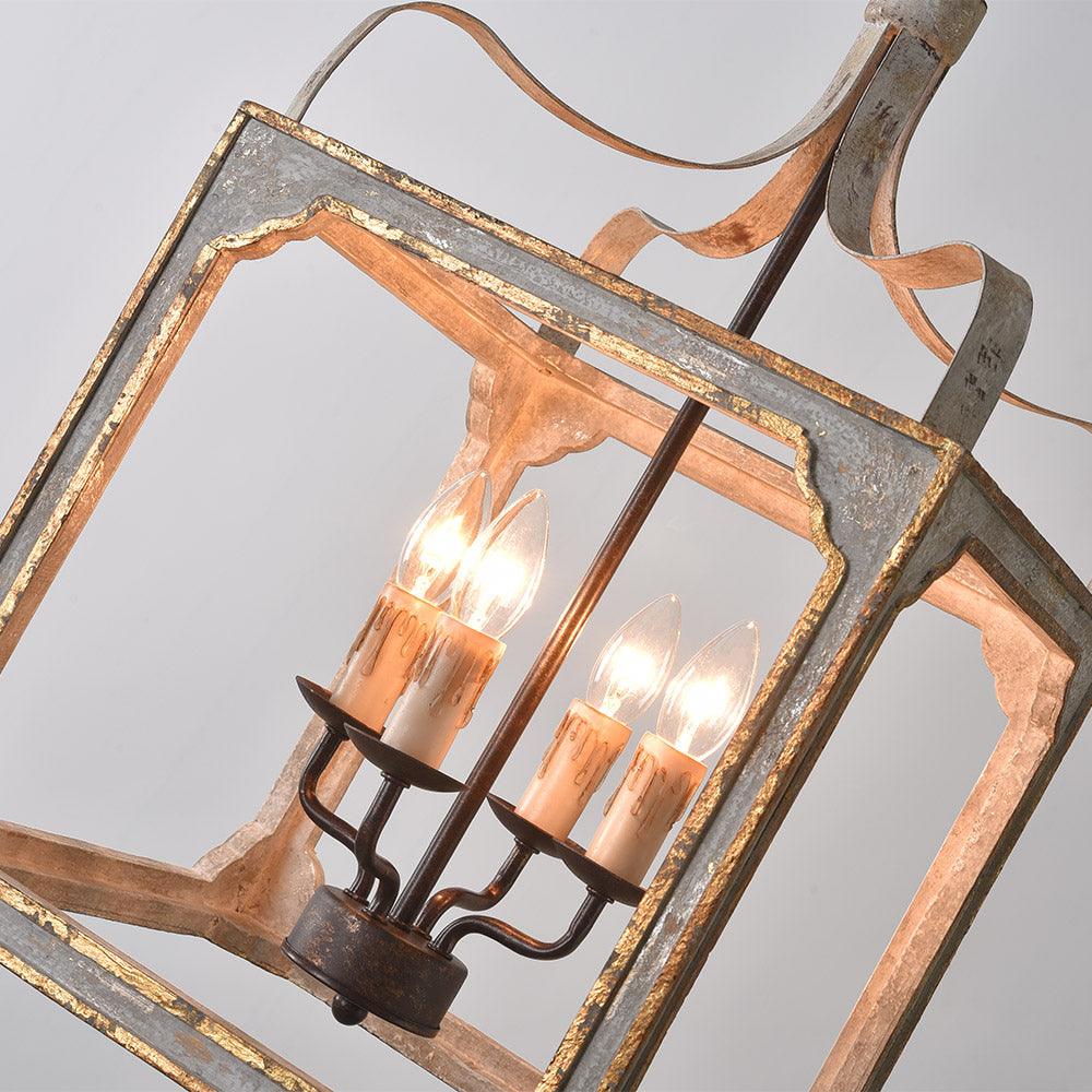 Boho Rustic Cube Chandelier - YIOSI